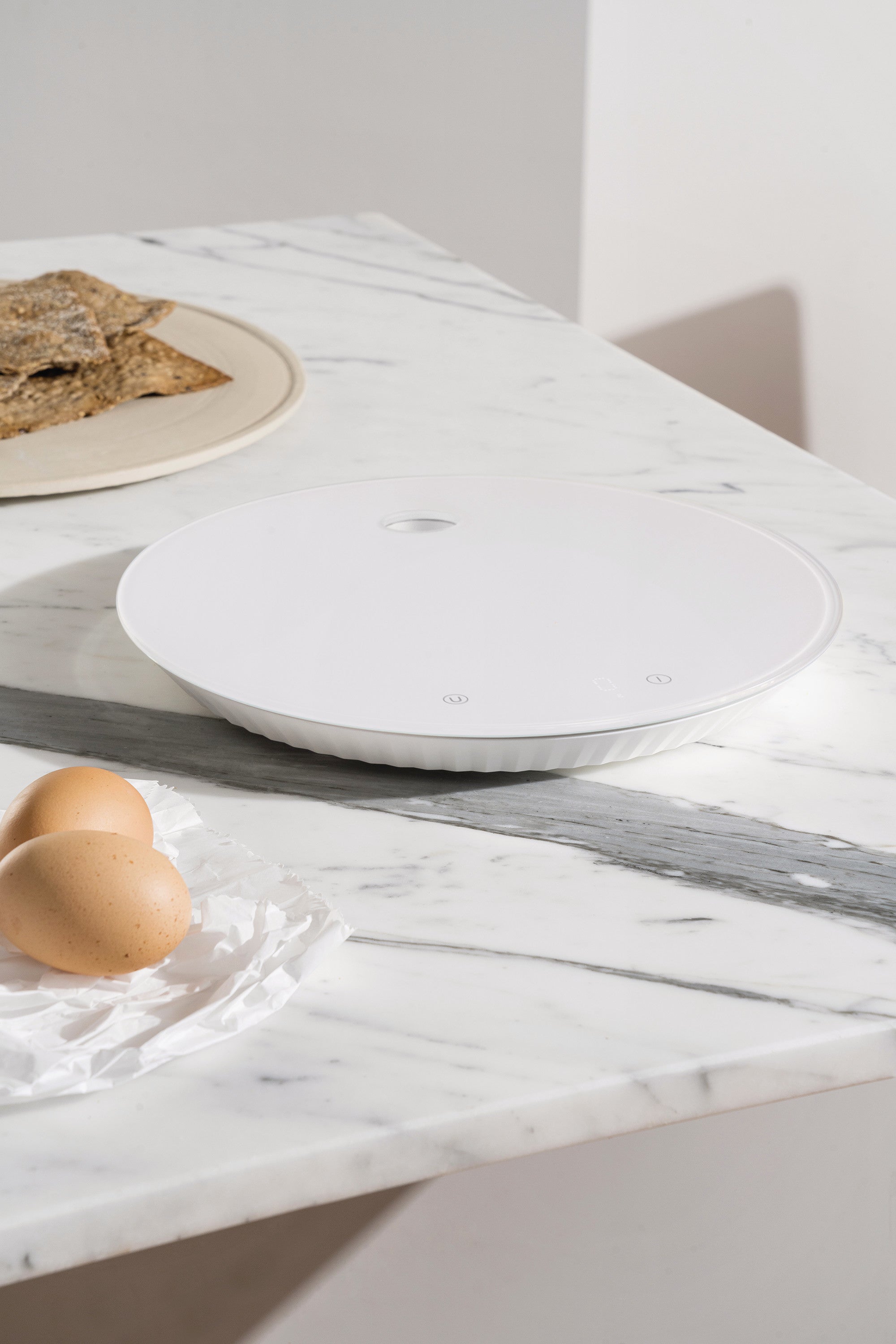 Kitchen weight plissé white