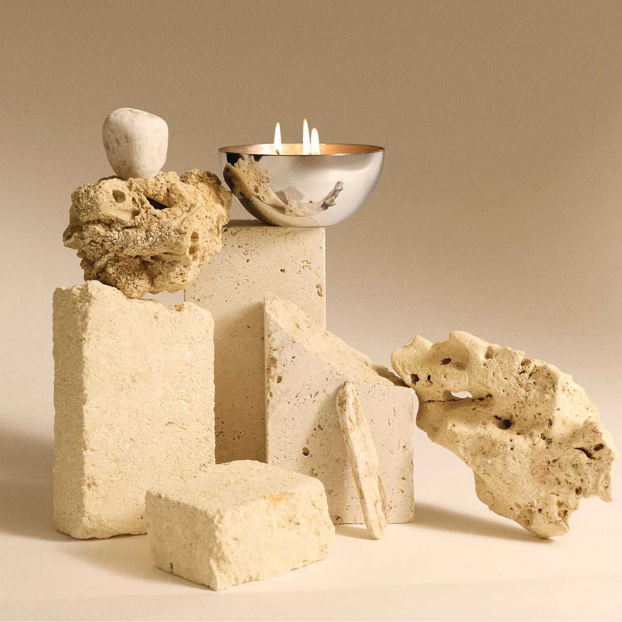 Kerzenbehälter ROCC Edelstahl