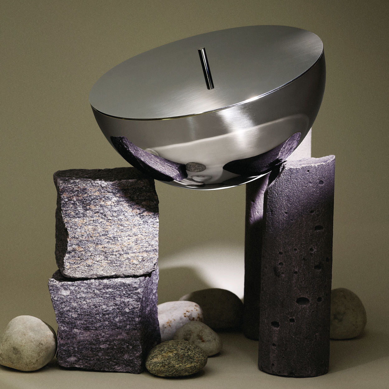 Kerzenbehälter ROCC Edelstahl