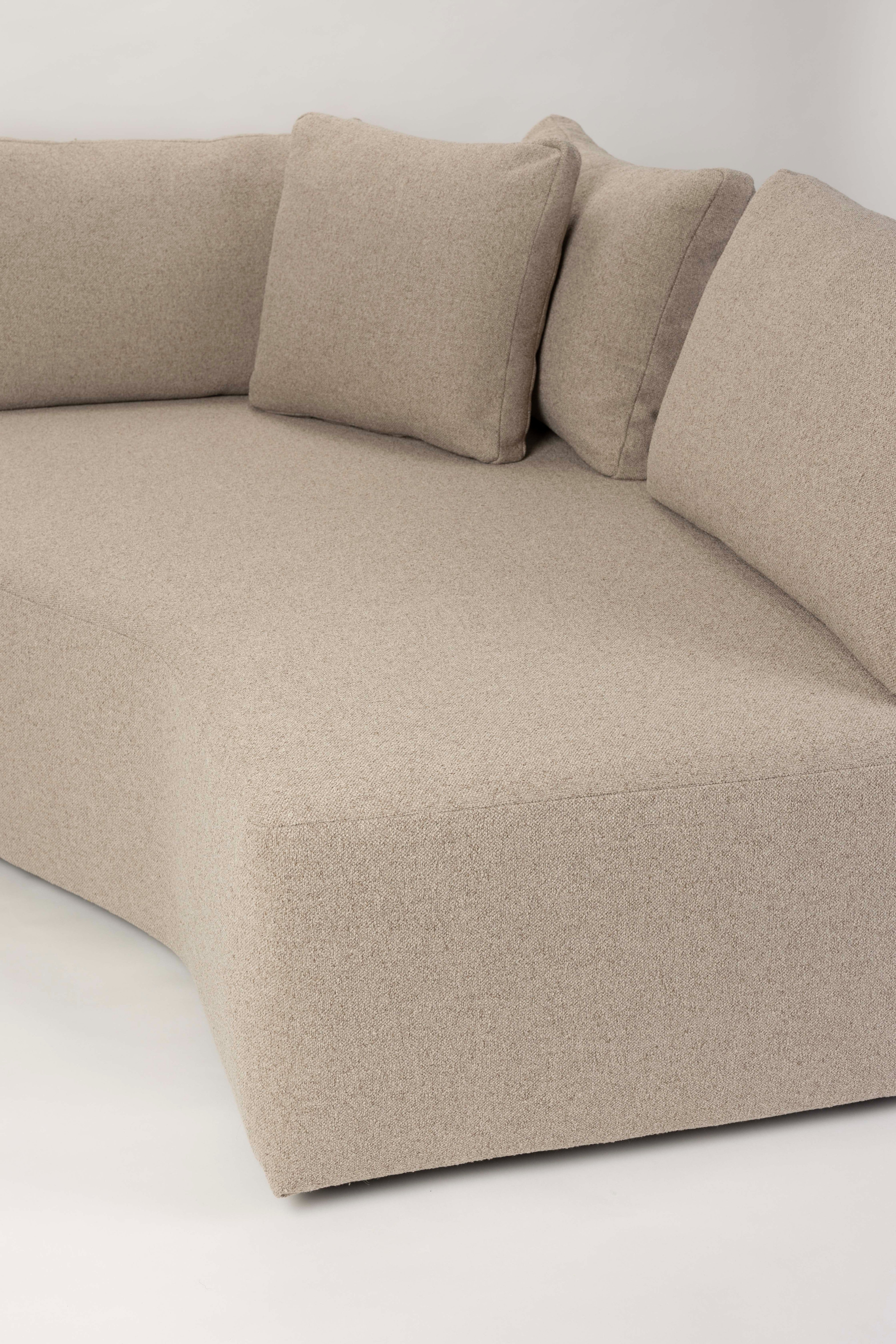 PROSPER modular sofa - right-side chaise longue cappuccino