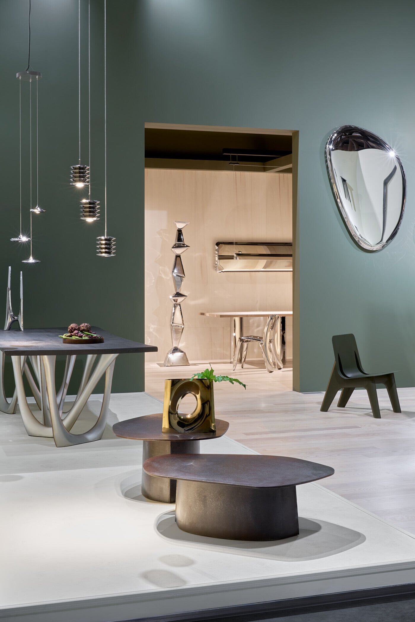 Pendelleuchten-Set HARMONICA inox