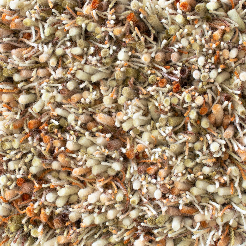 SPRING long pile rug beige-orange