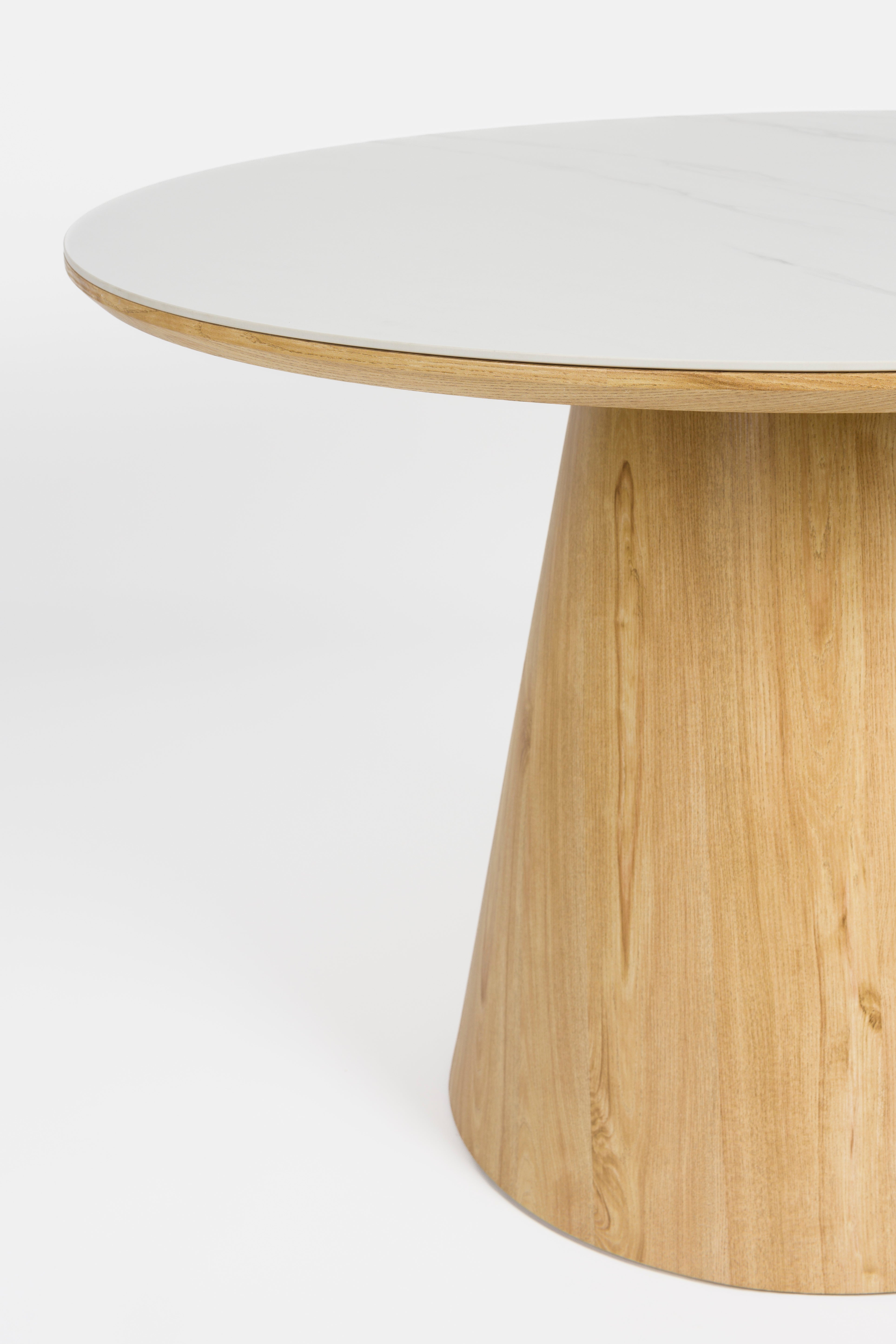 ALMIRA round table oak veneer