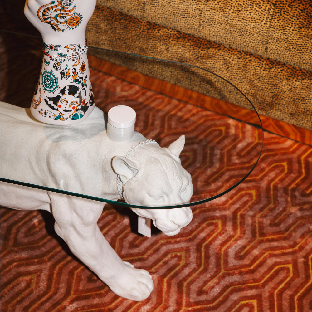 DOPE AS HELL white coffee table