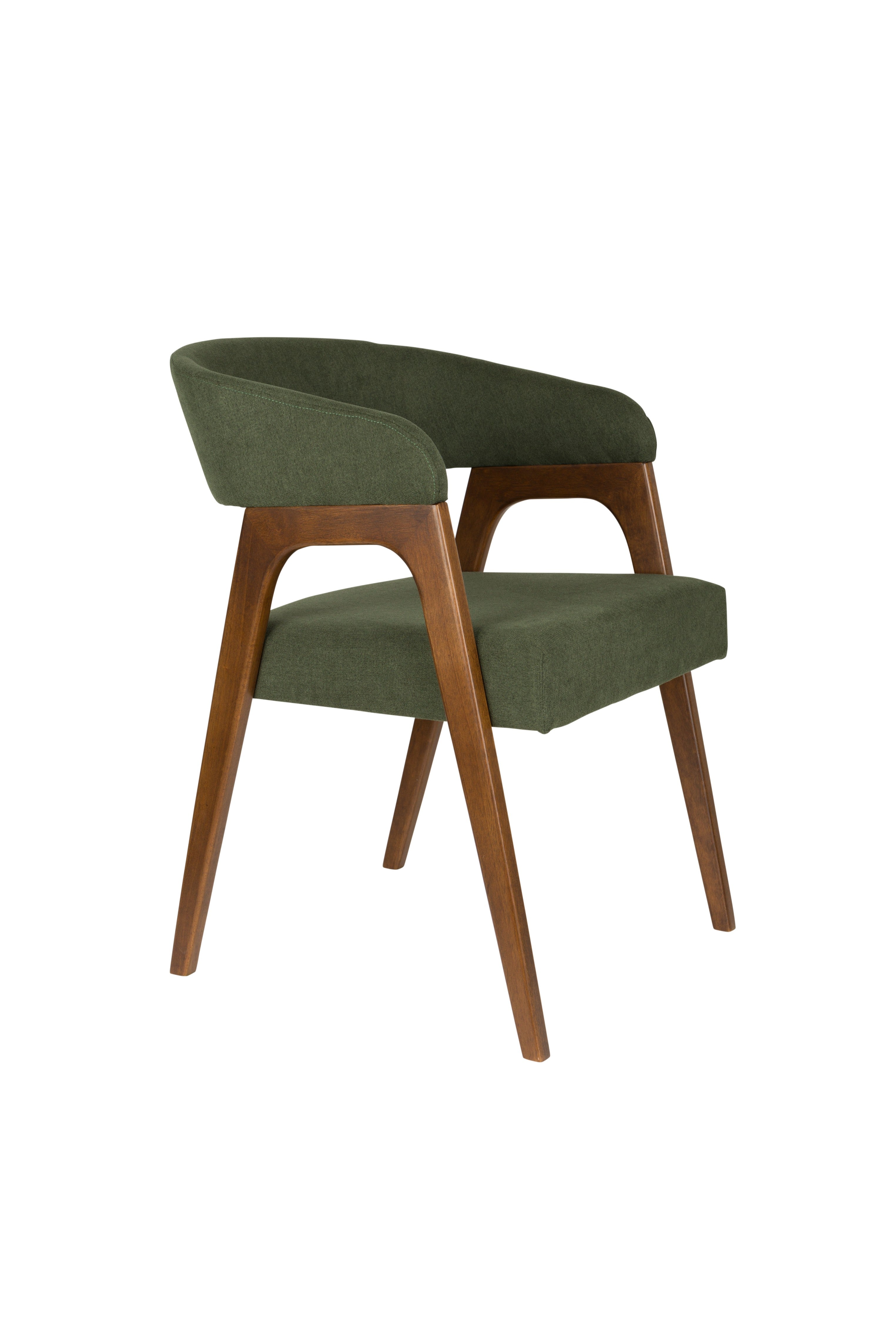 ADAMELLO chair green with wooden base