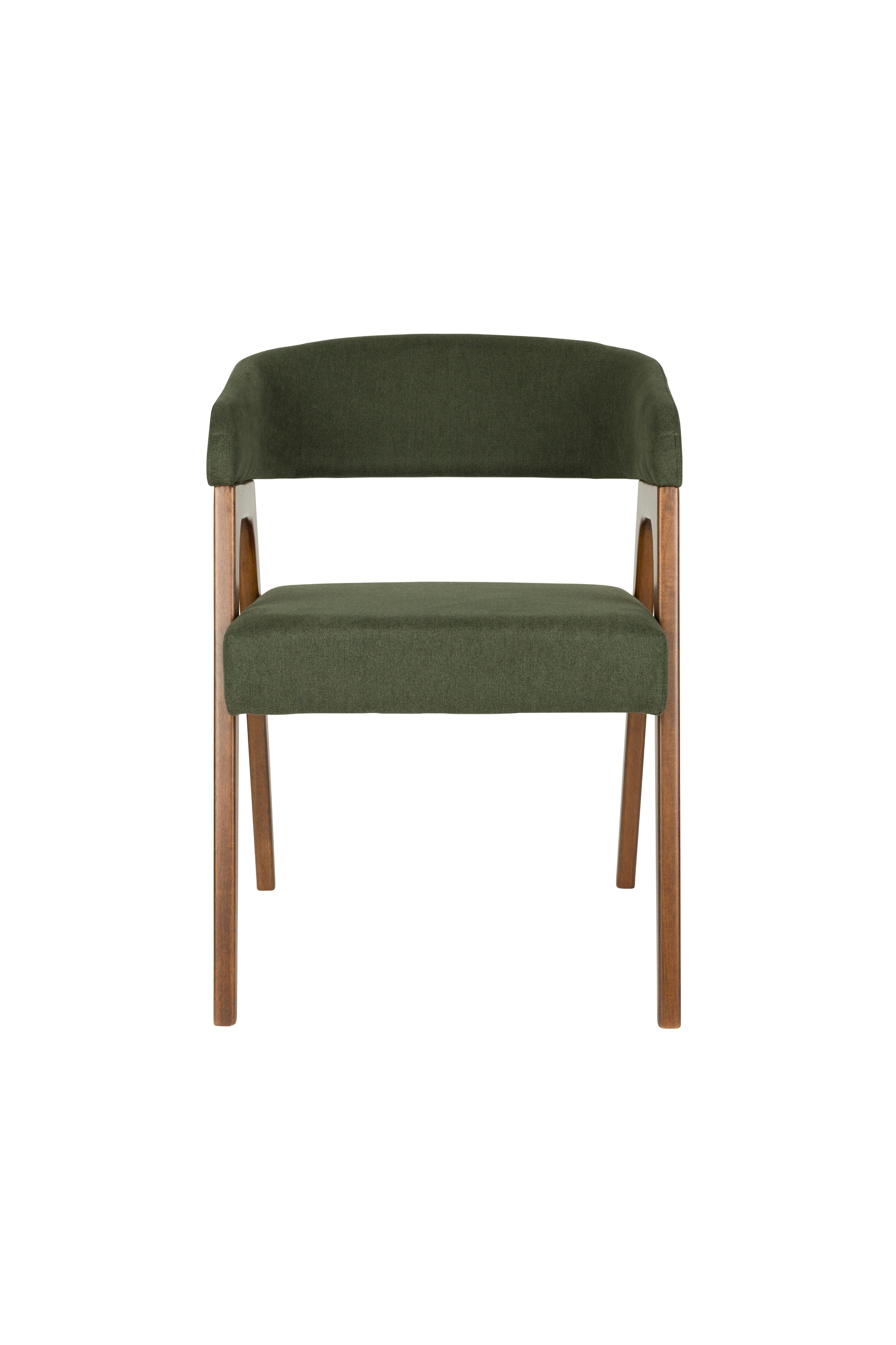 ADAMELLO chair green with wooden base