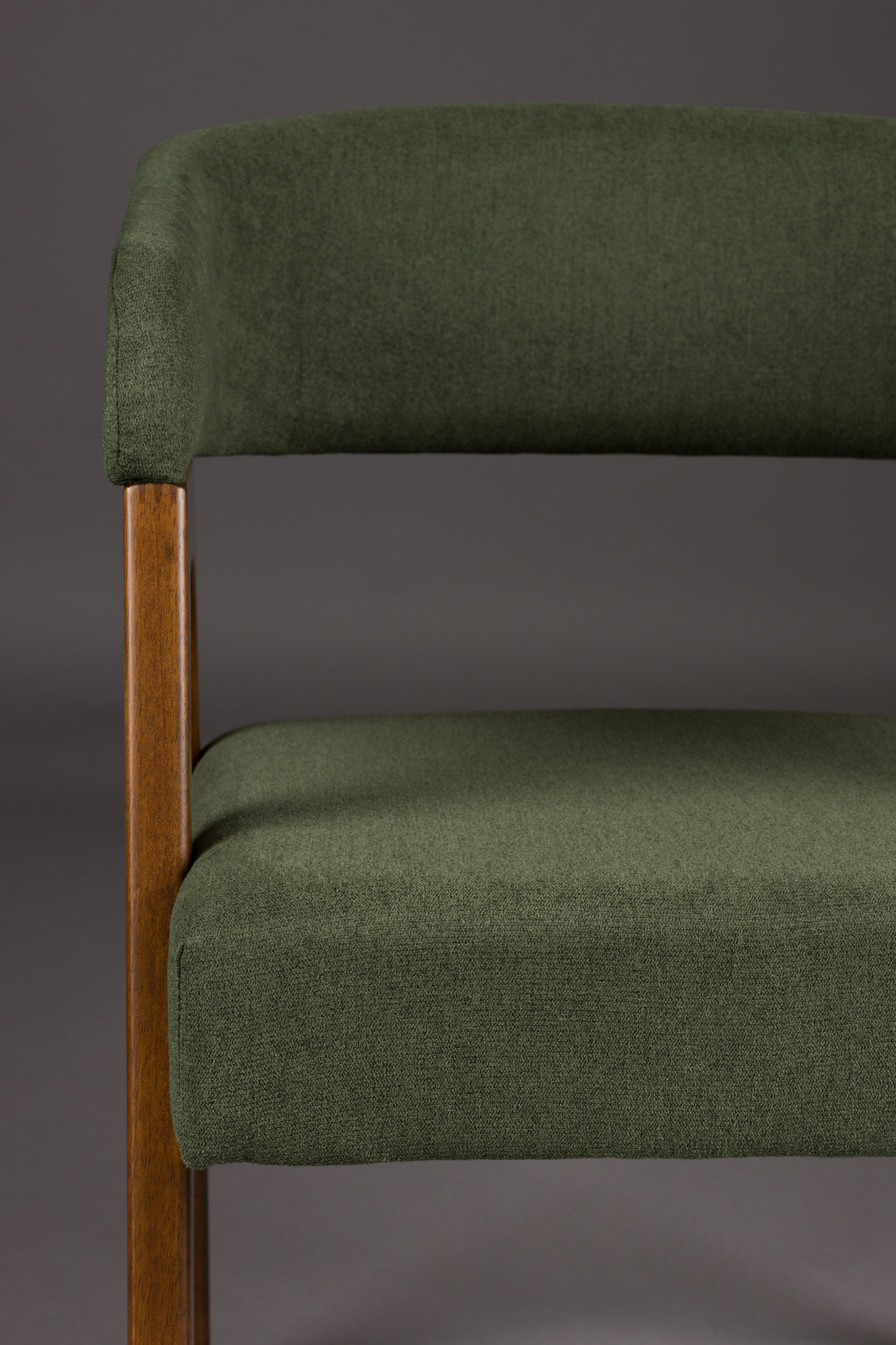 ADAMELLO chair green with wooden base