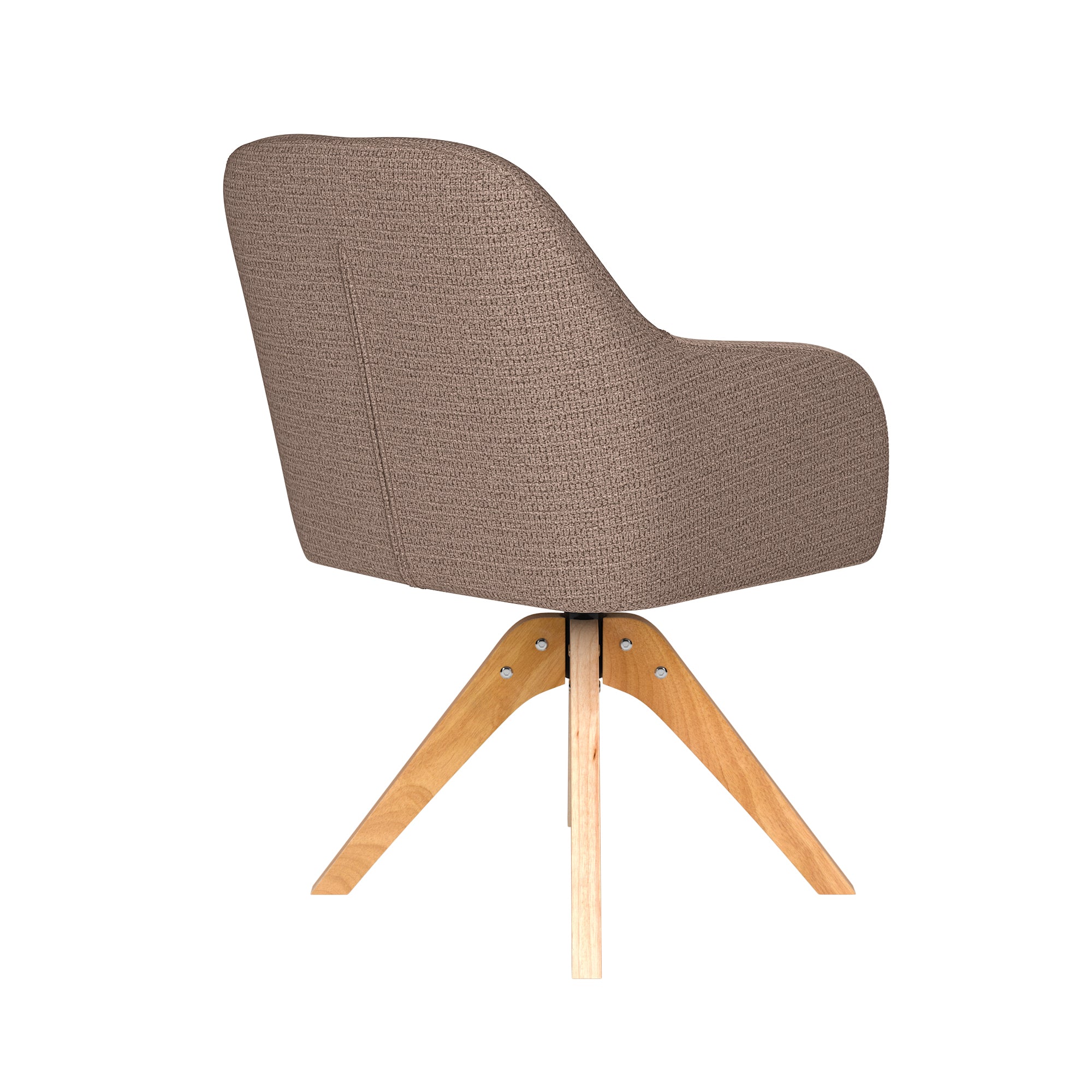 Drehstuhl OTIS taupe mit Holzfuß