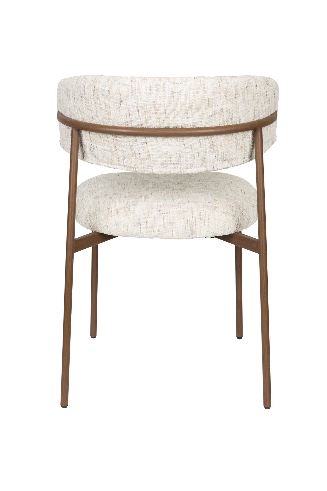 CLAES chair white with brown base