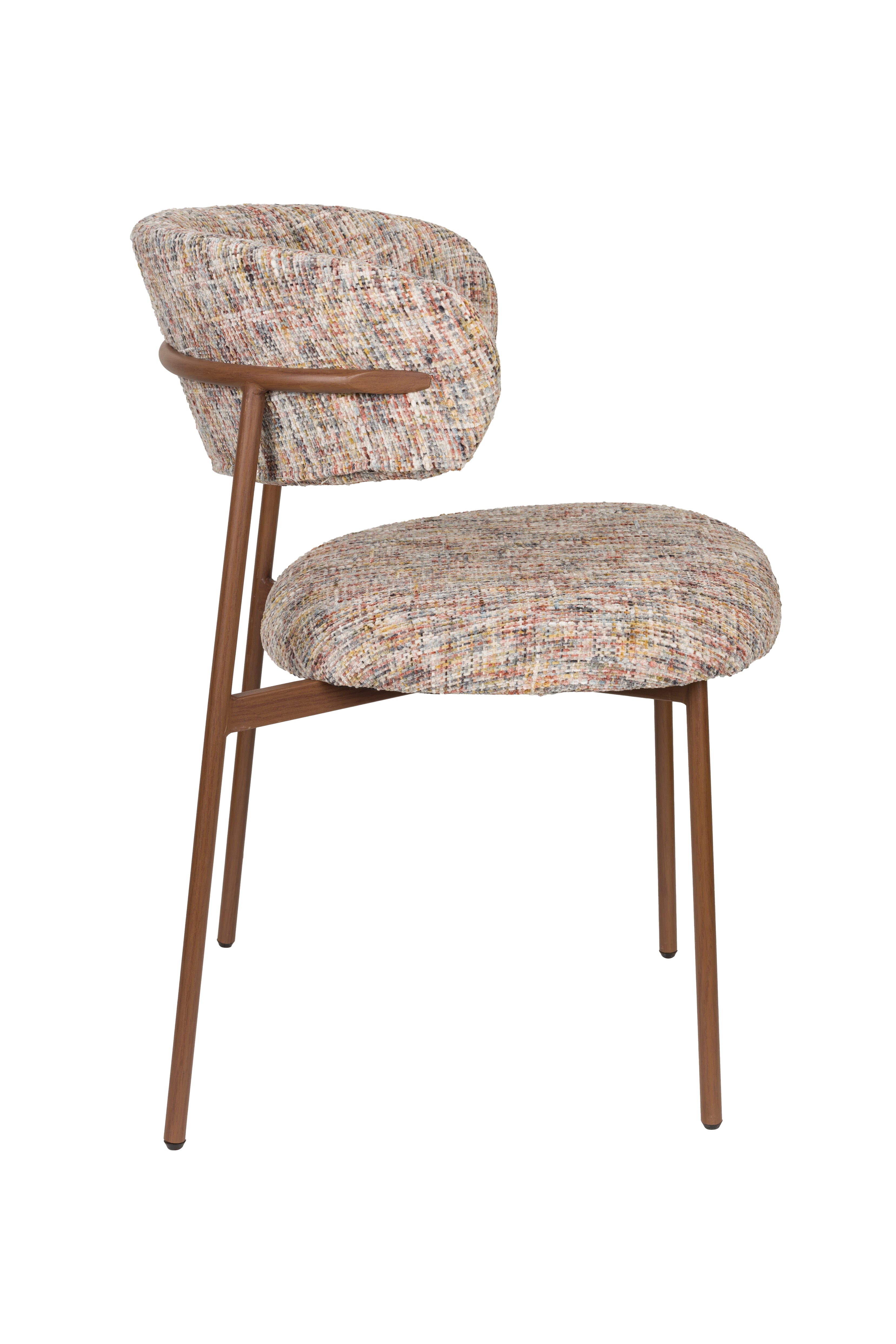 CLAES chair beige mélange with brown base