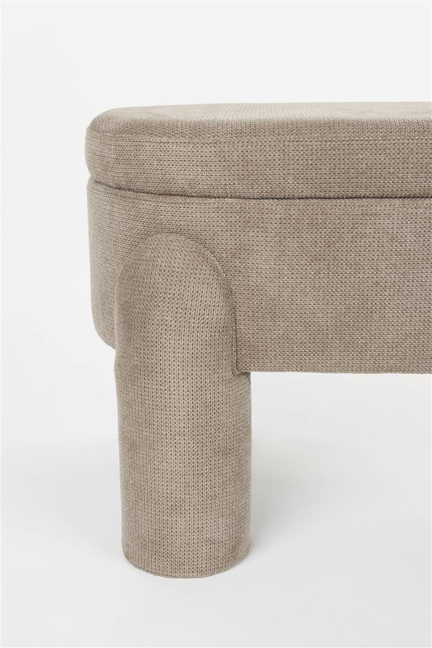 ORLY Beige Bench with Storage