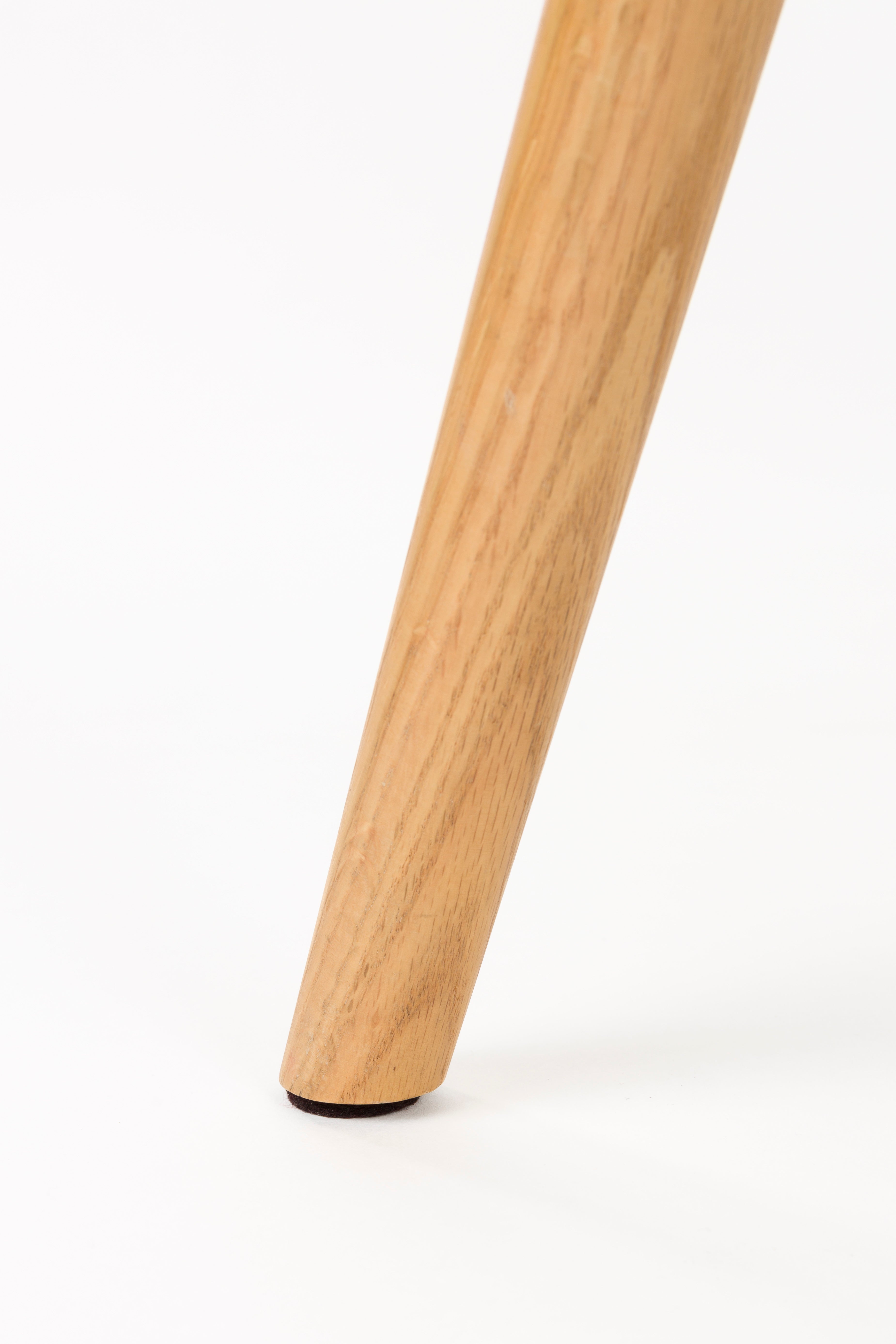 INDY beige armchair with wooden base