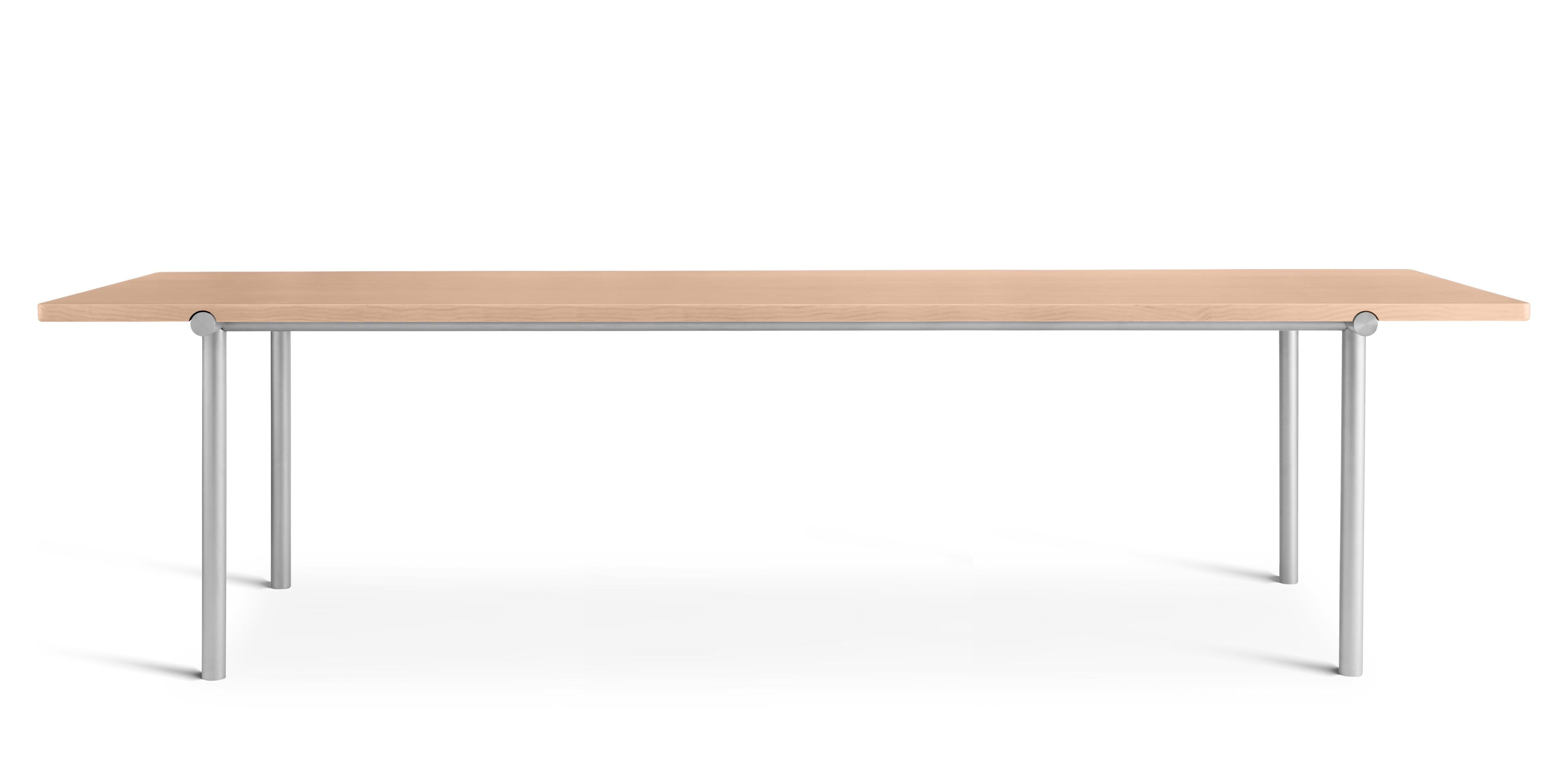 TUBBY TUBE brown table with aluminum base