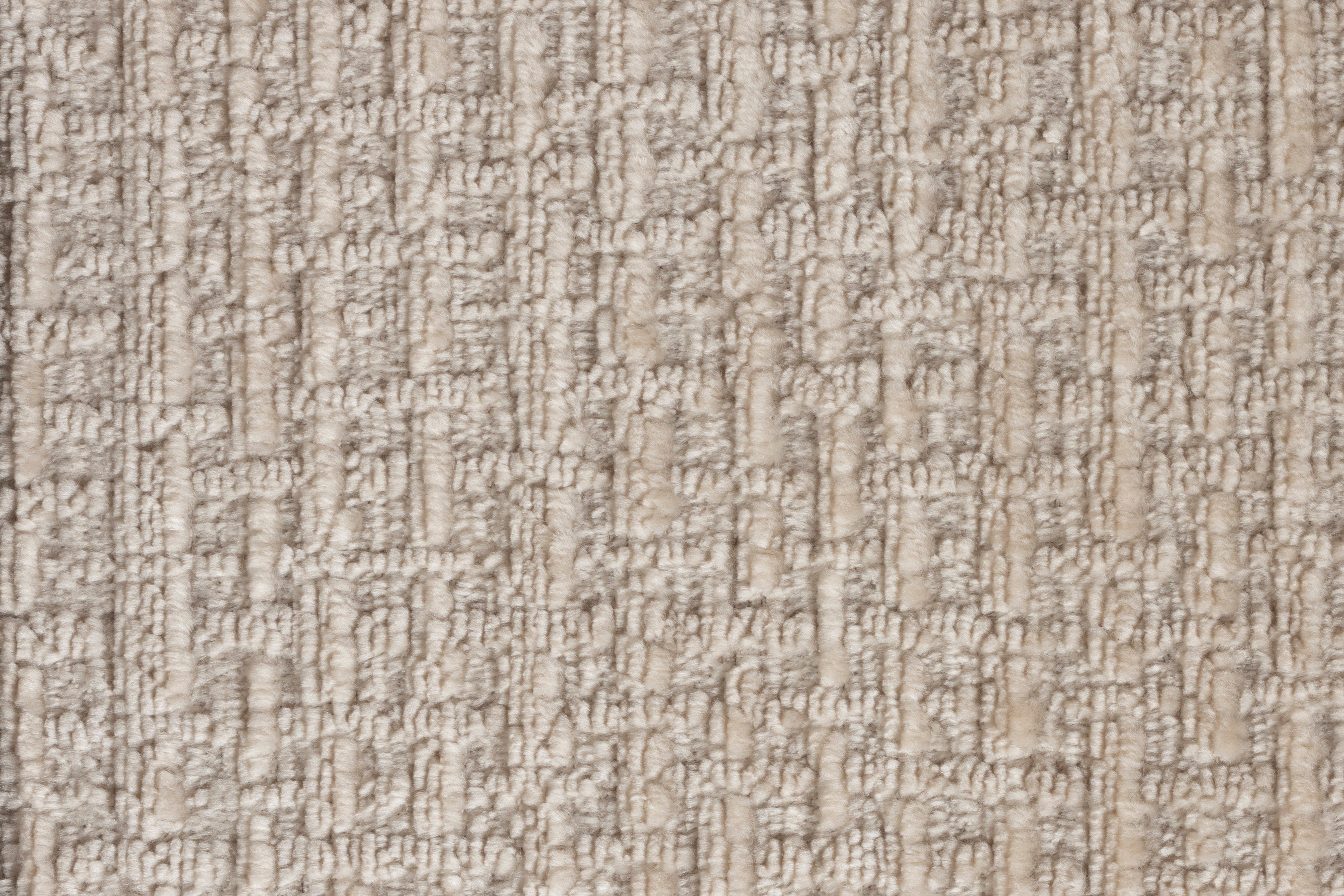 ROBINSON beige armchair with wooden base