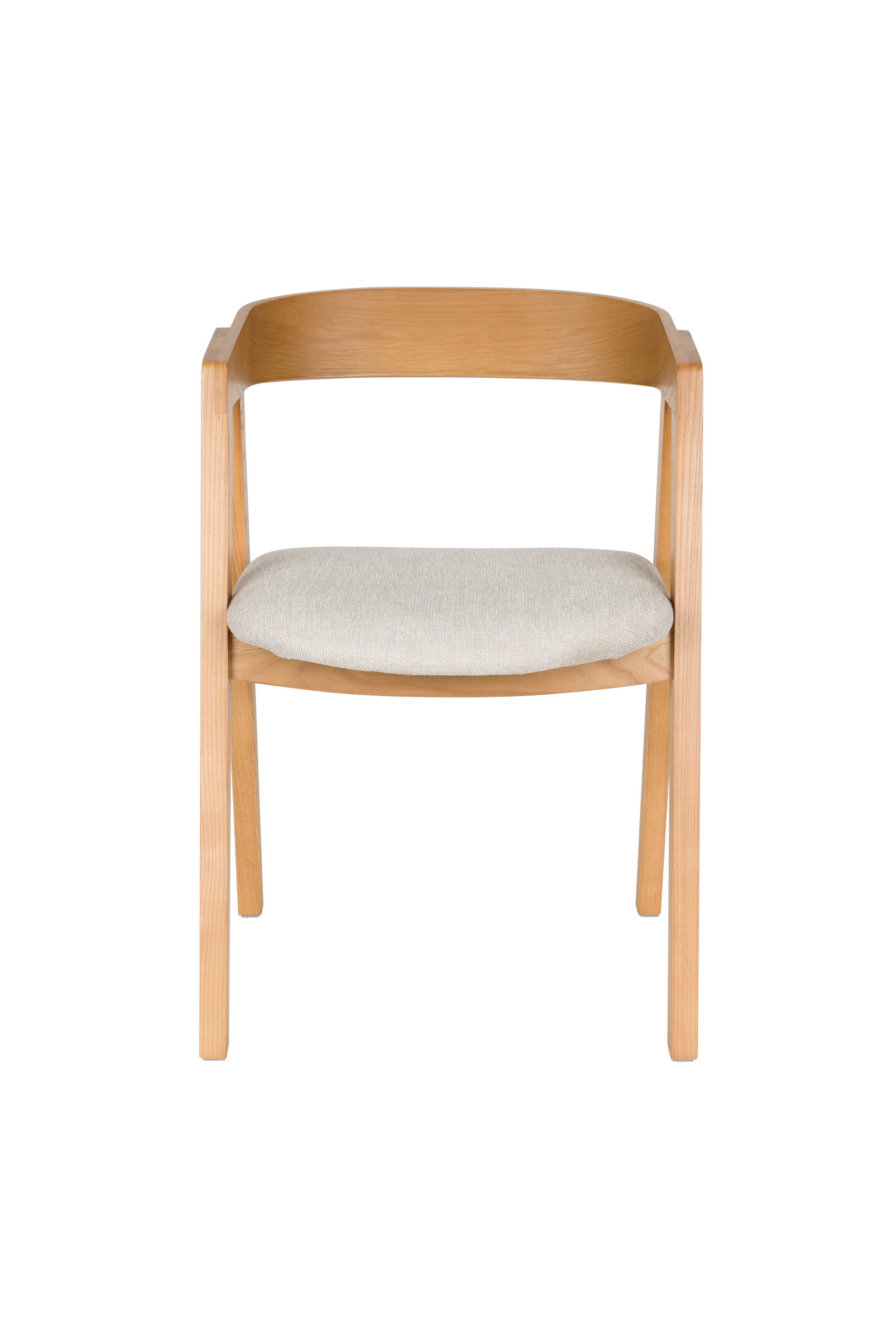MADS chair in ash wood with beige seat