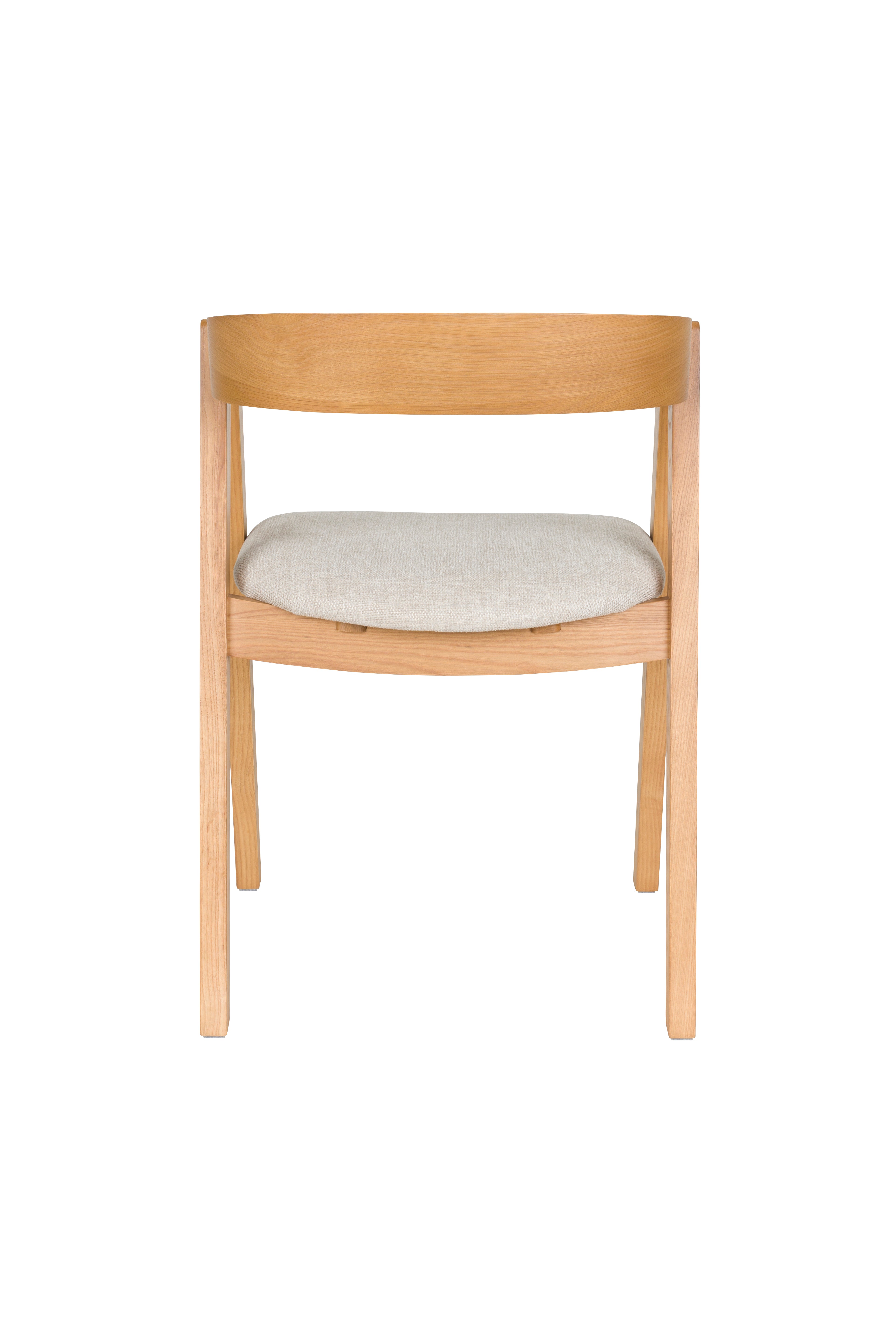 MADS chair in ash wood with beige seat