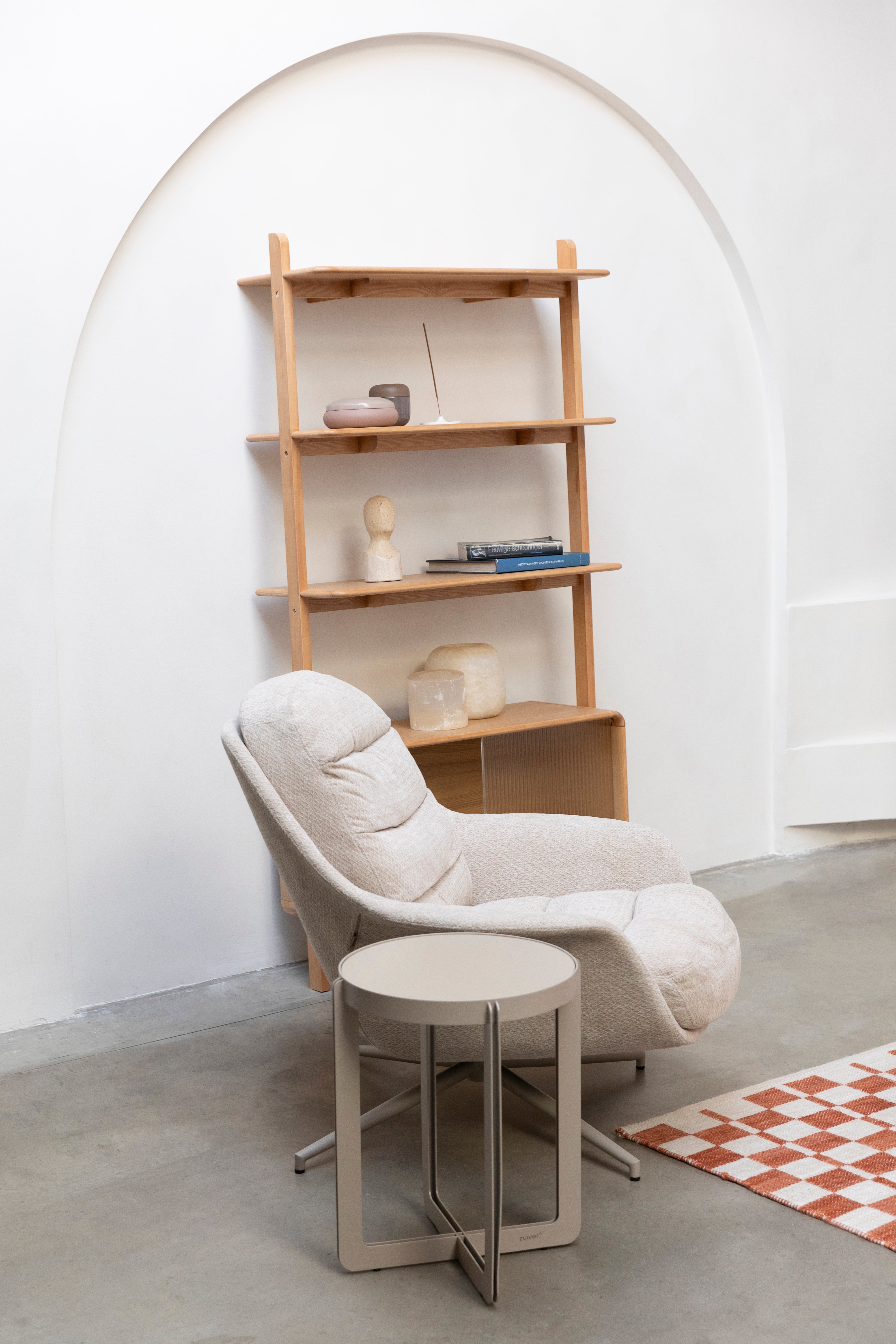 CENTRE beige side table