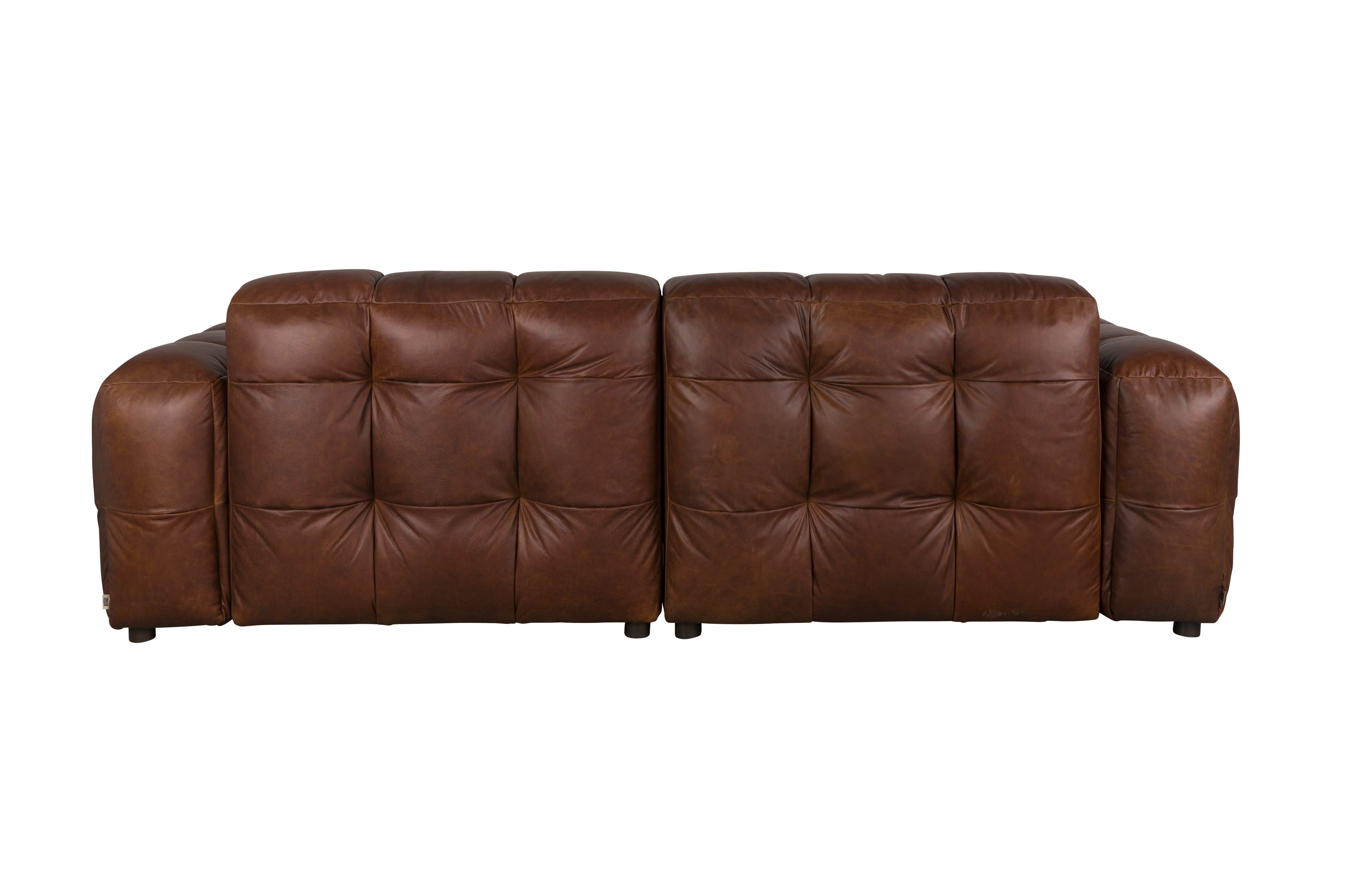 Sofa 3-Sitzer HACKMAN schokoladenbraunes Leder