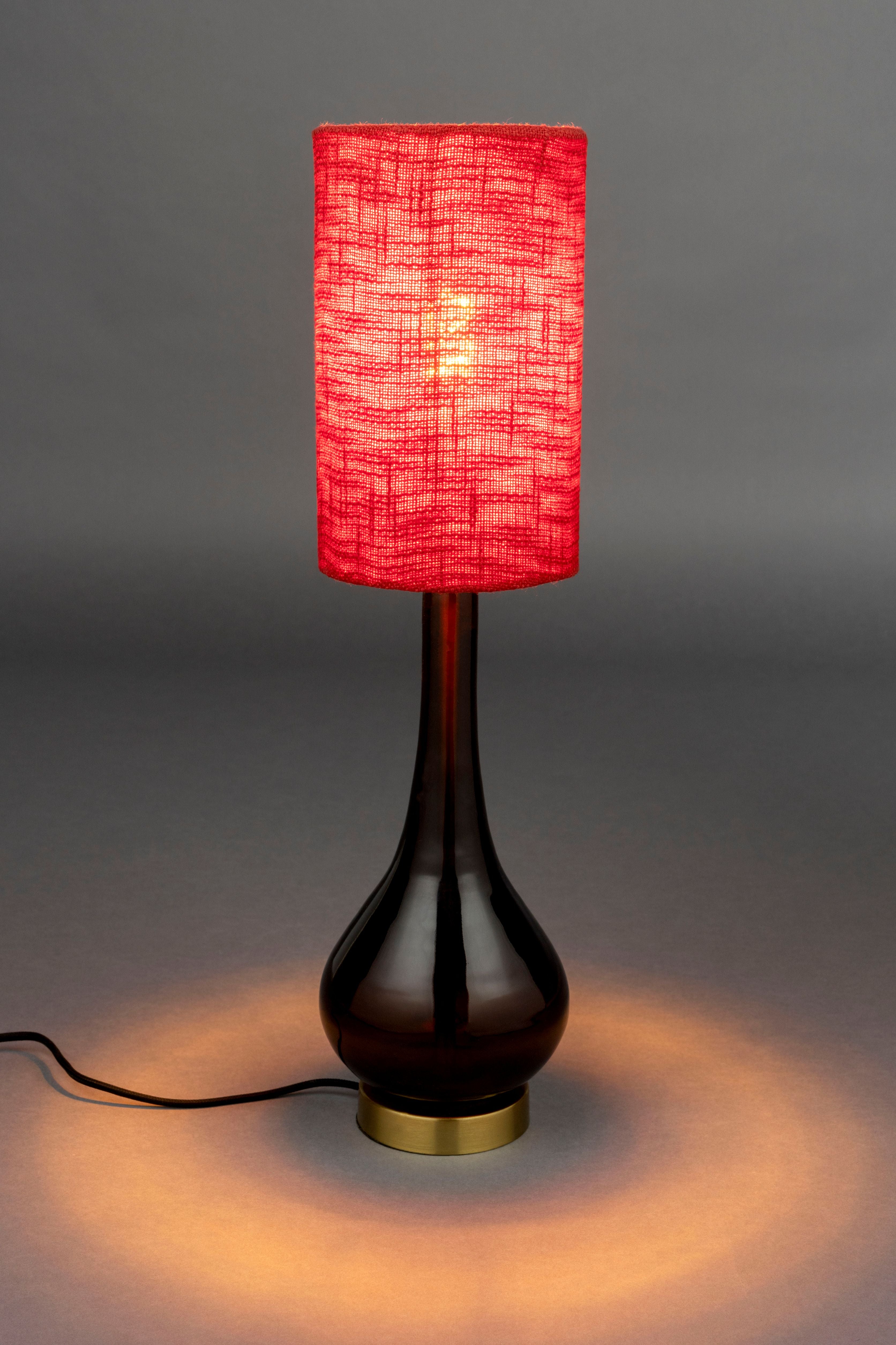 JULES table lamp red with brown base