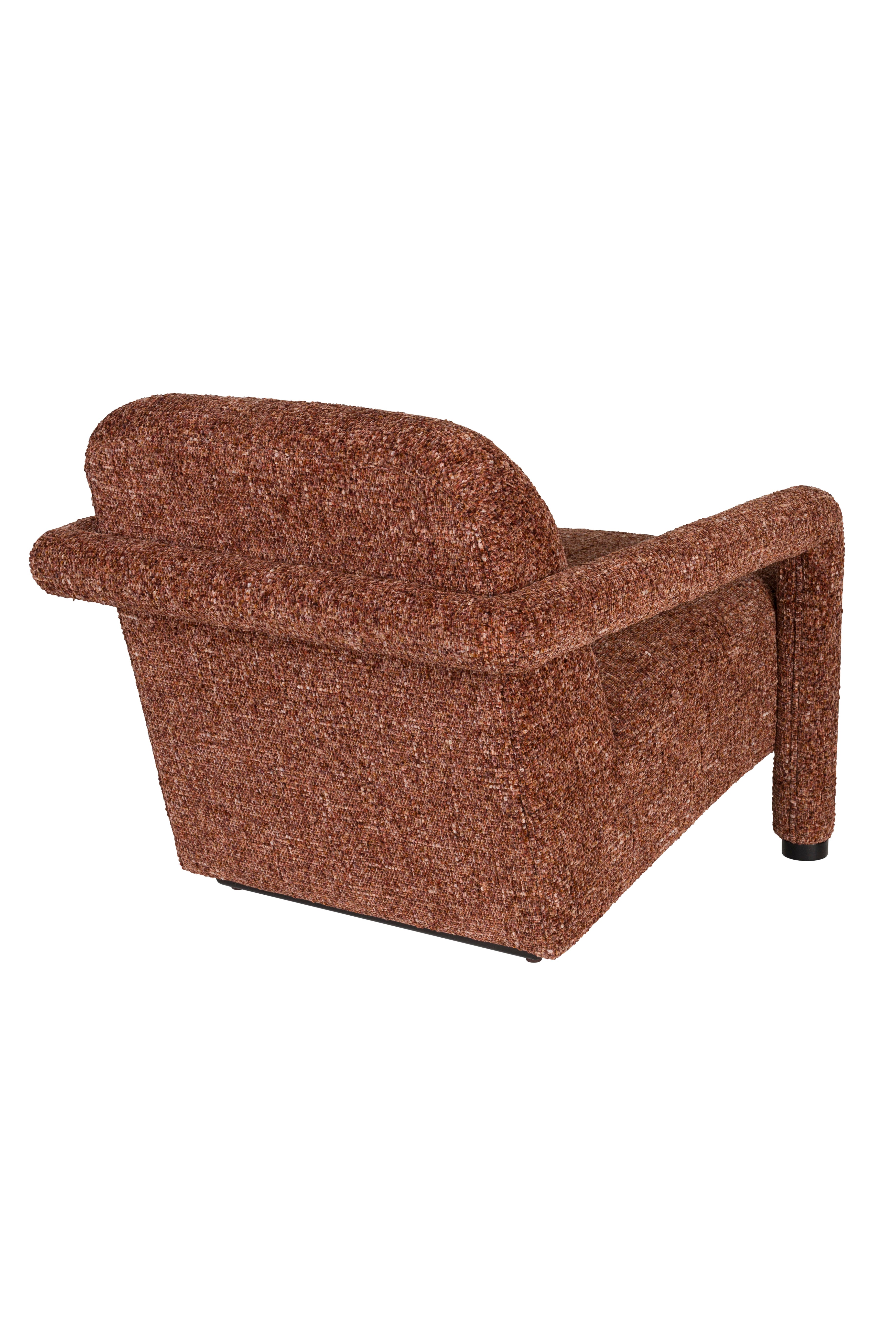 KENT armchair in burgundy with red