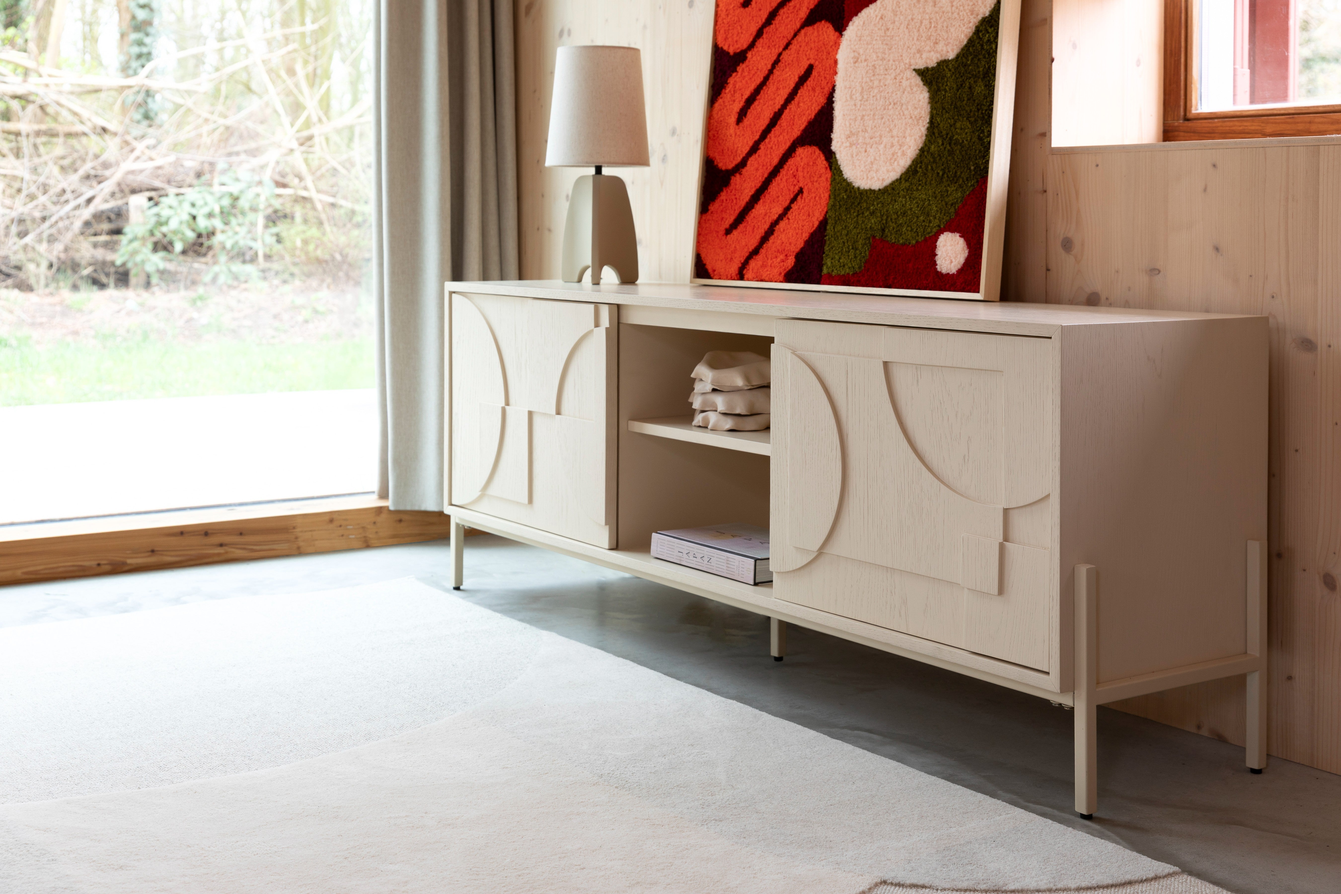FACES TV Cabinet light beige wood