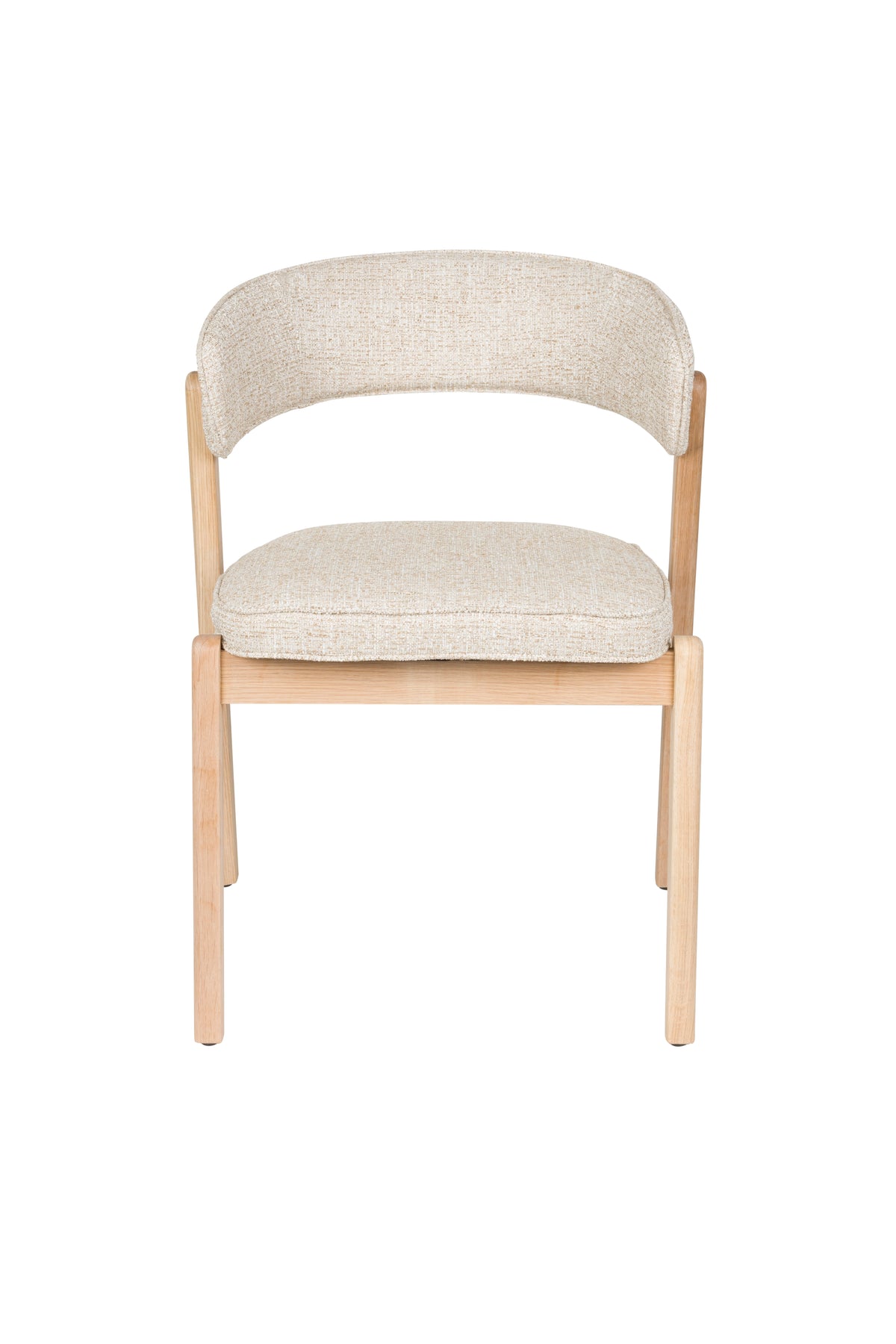 Stuhl BRIGHT beige mit Eichenbasis