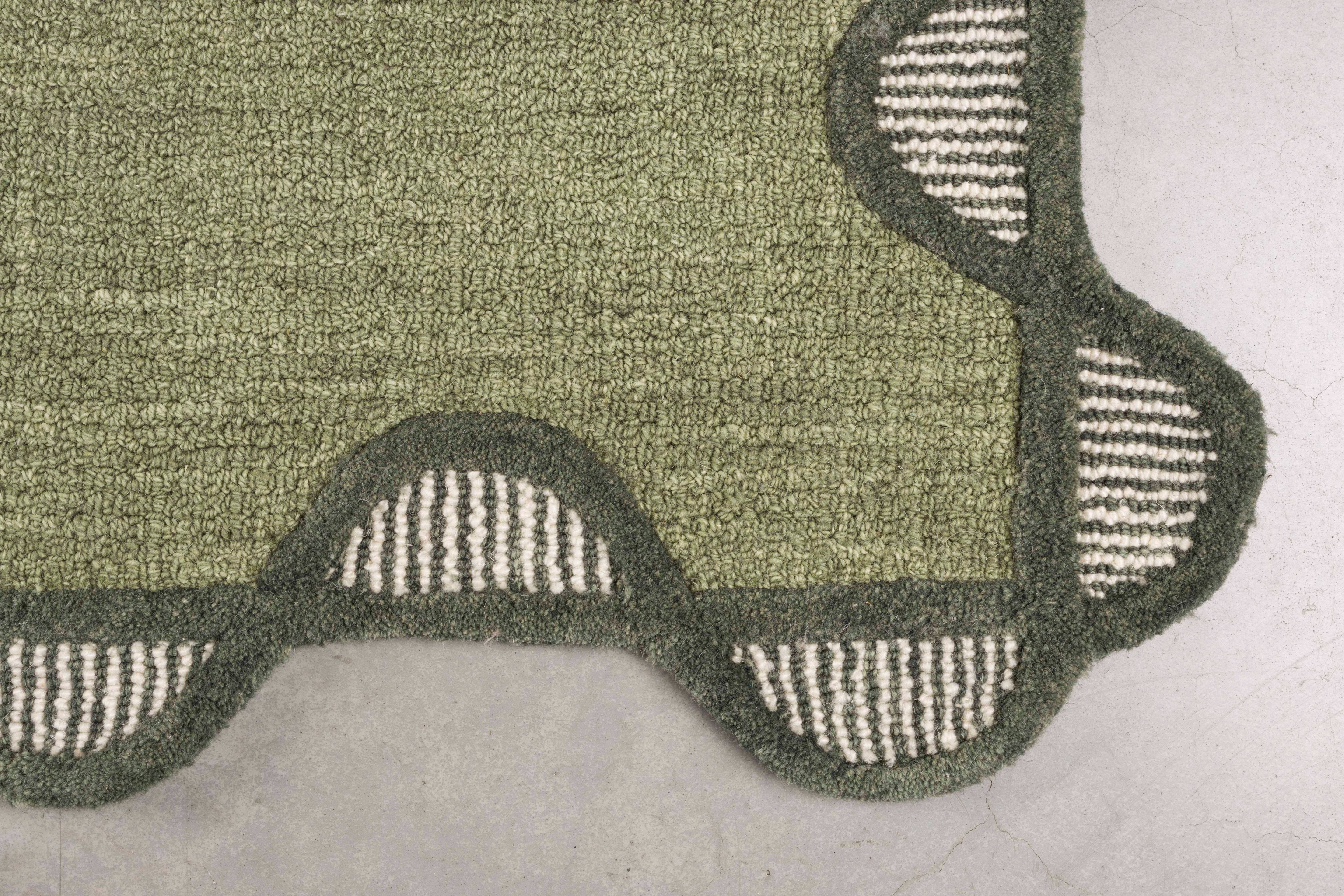 SUGAR LINES Green Rug