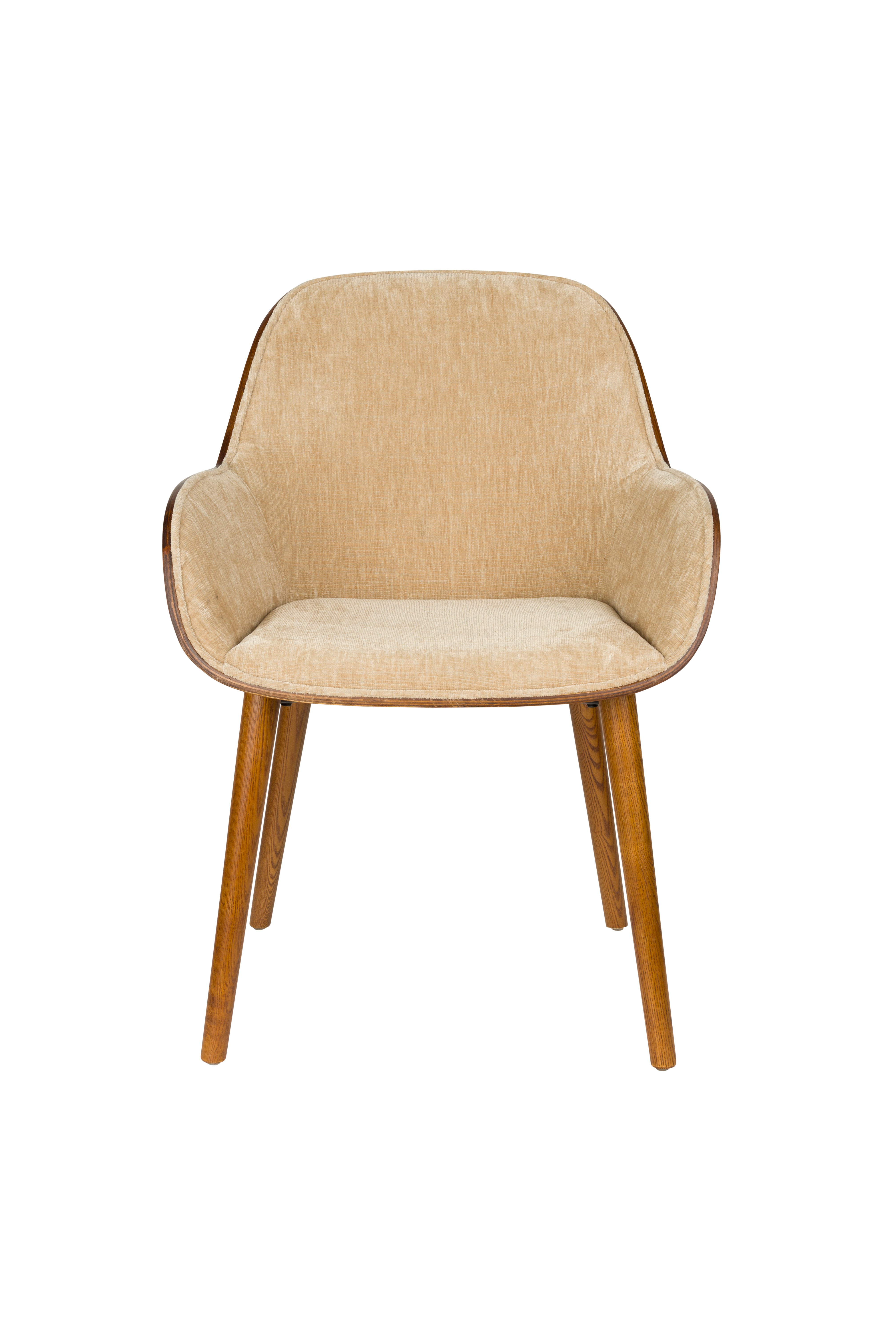 TAYLOR Chair beige with wooden base