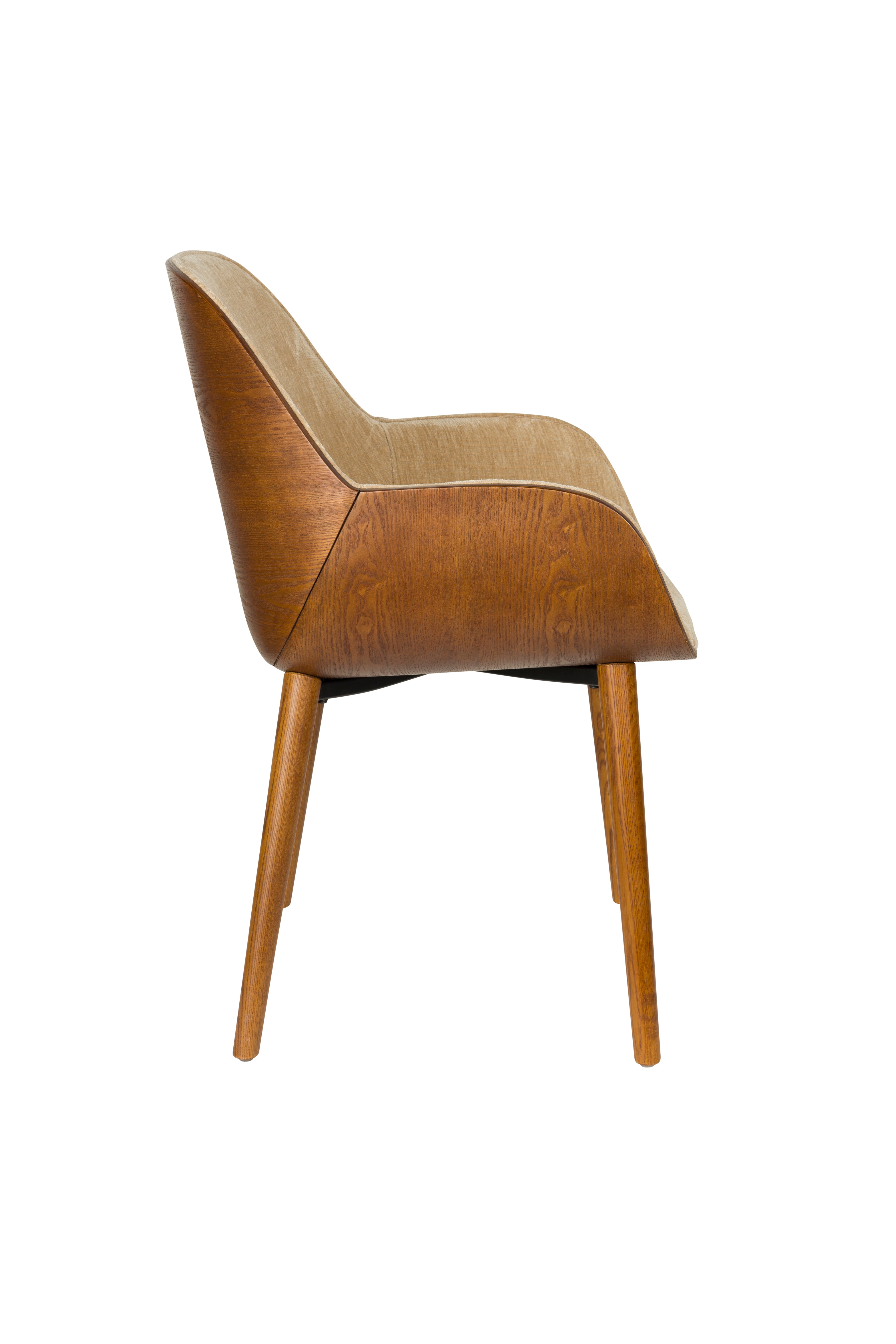 TAYLOR Chair beige with wooden base