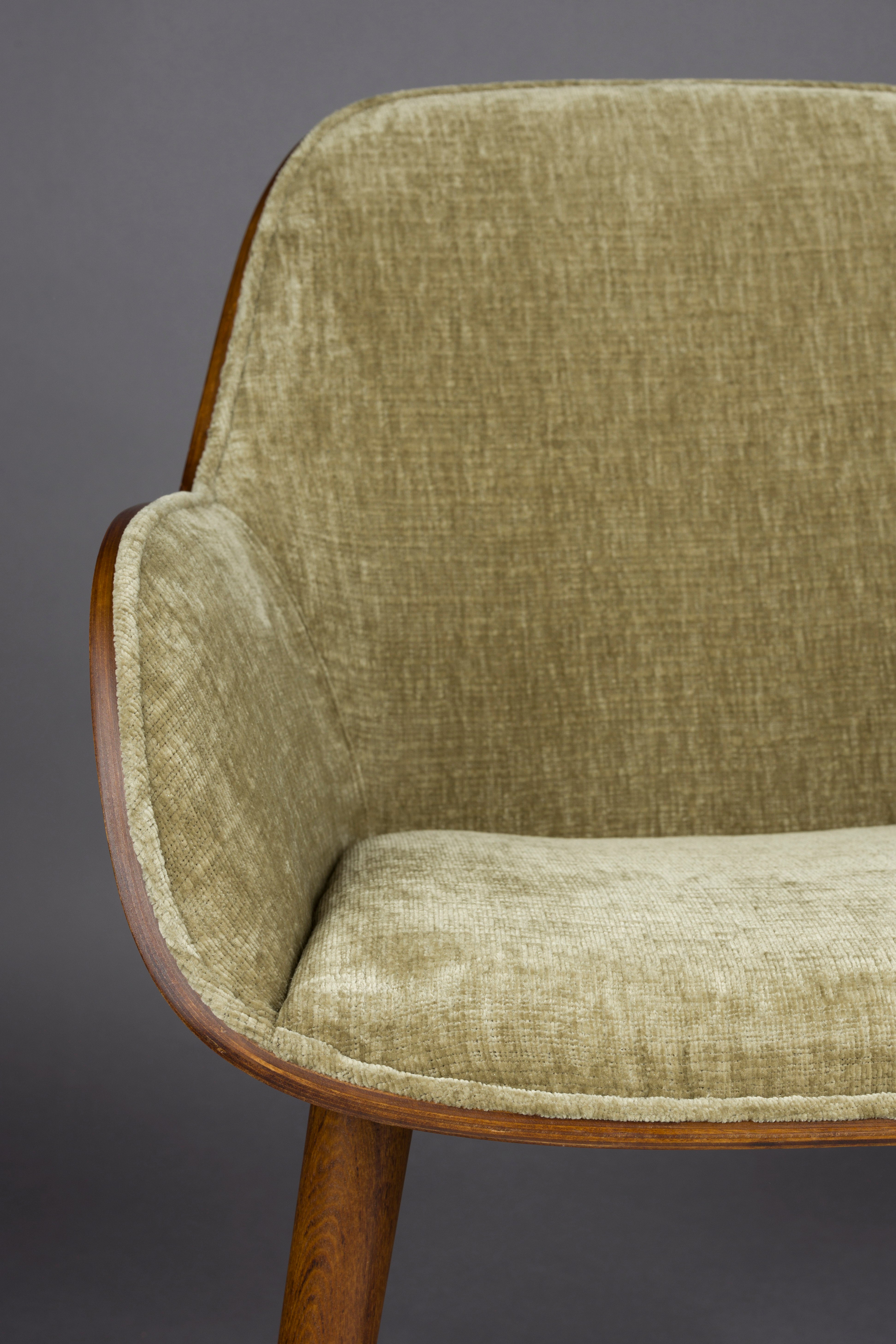 TAYLOR Chair Green with Wooden Base