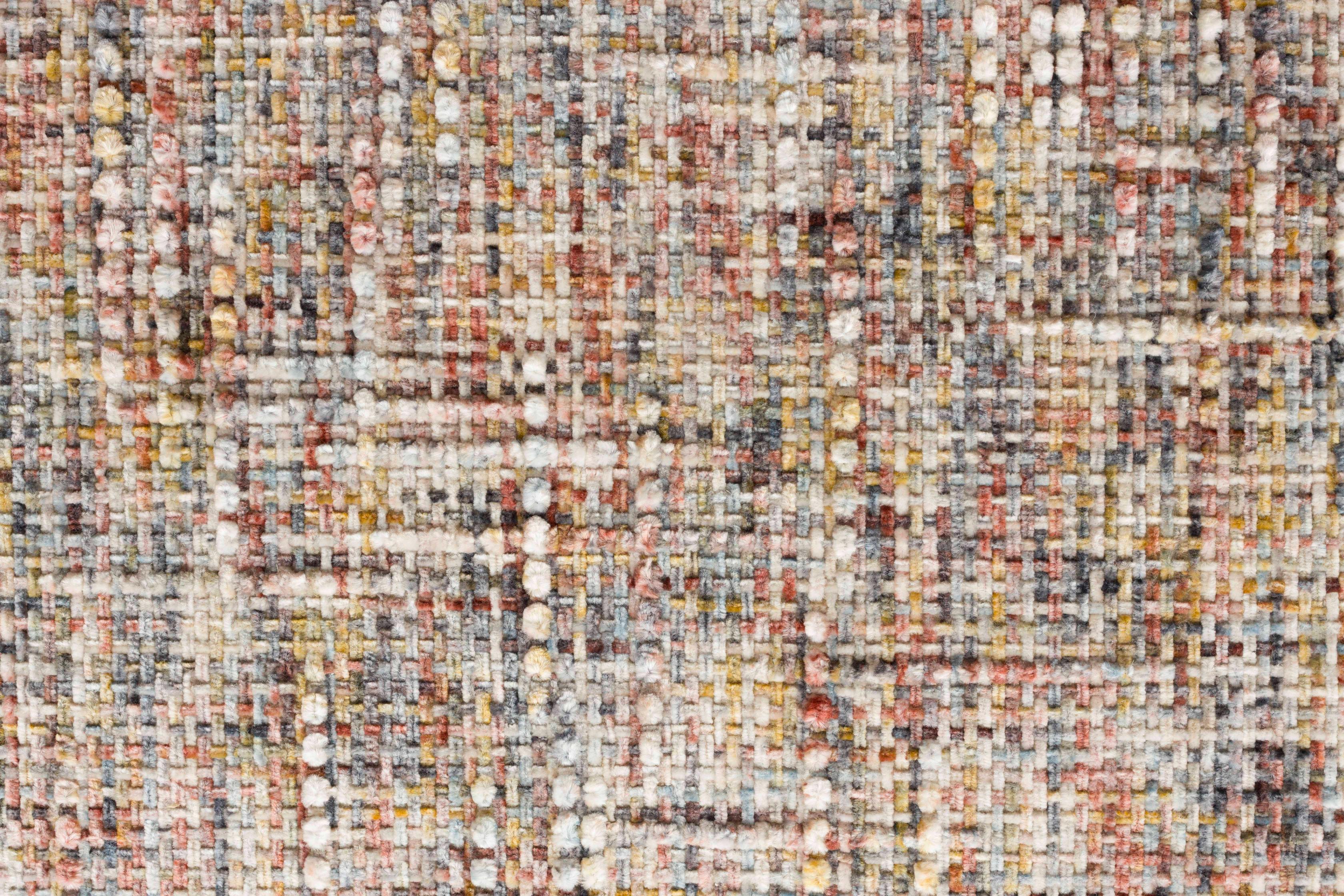 Barstuhl CLAES beige Melange mit braunem Gestell