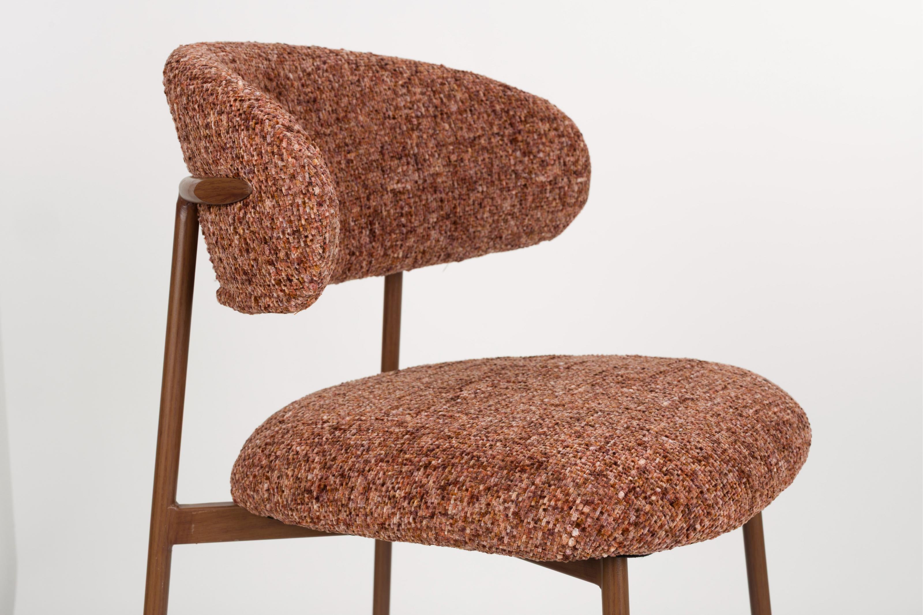 CLAES Bar Stool Terracotta with Brown Base