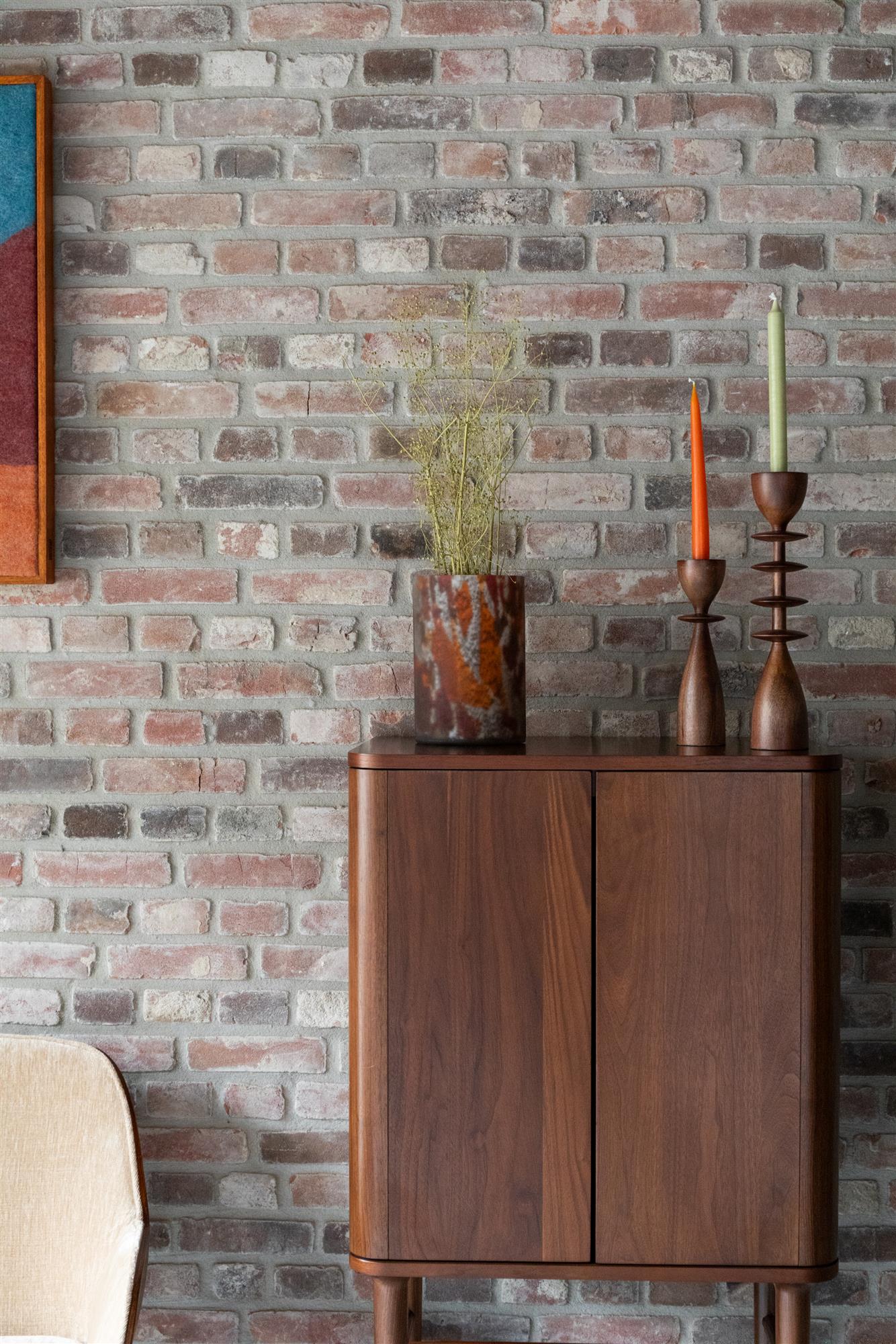 EARL vase orange with brown