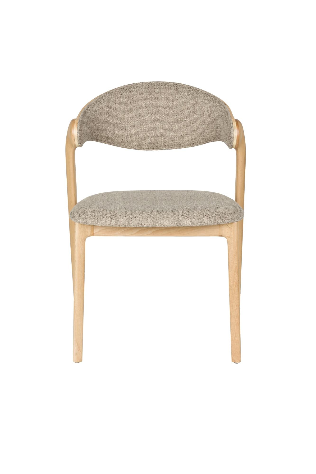 BABINGTON Chair brown with wooden base