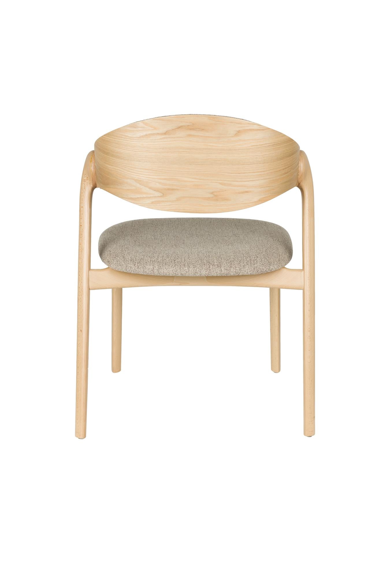 BABINGTON Chair brown with wooden base