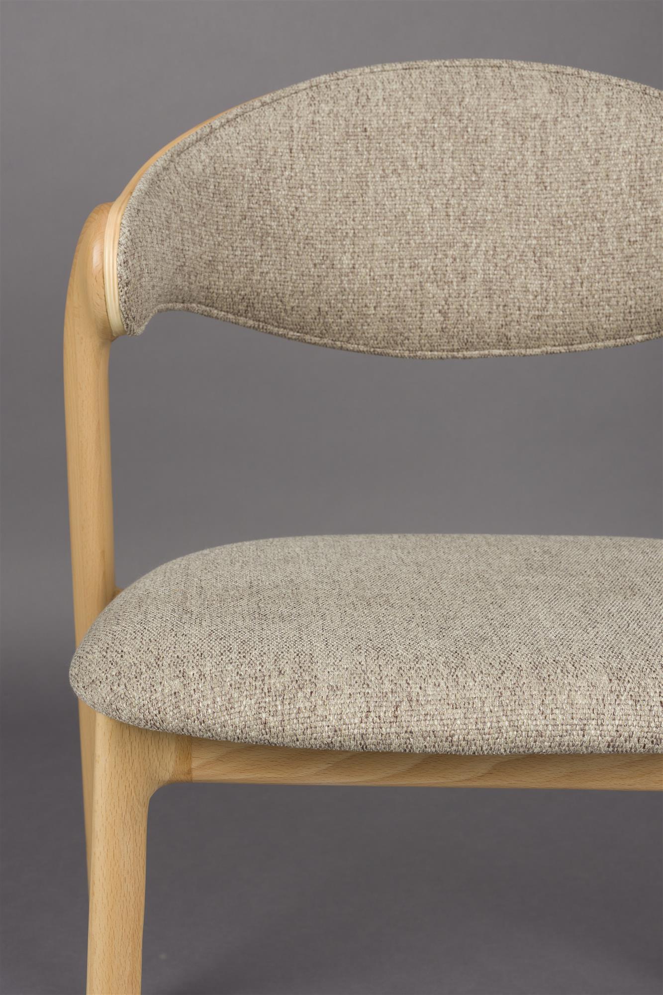 BABINGTON Chair brown with wooden base