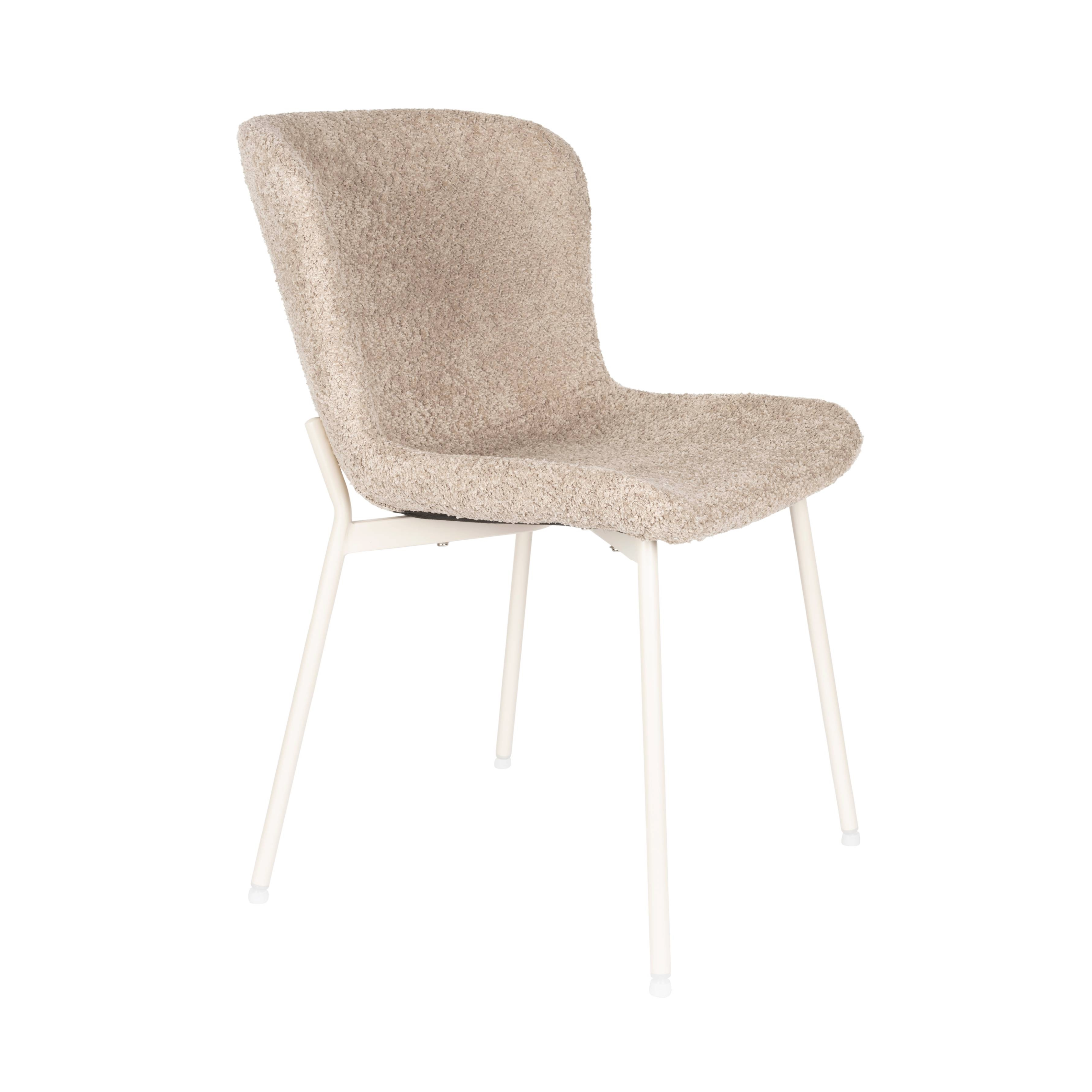 MARION Chair in Light Brown with Beige Base