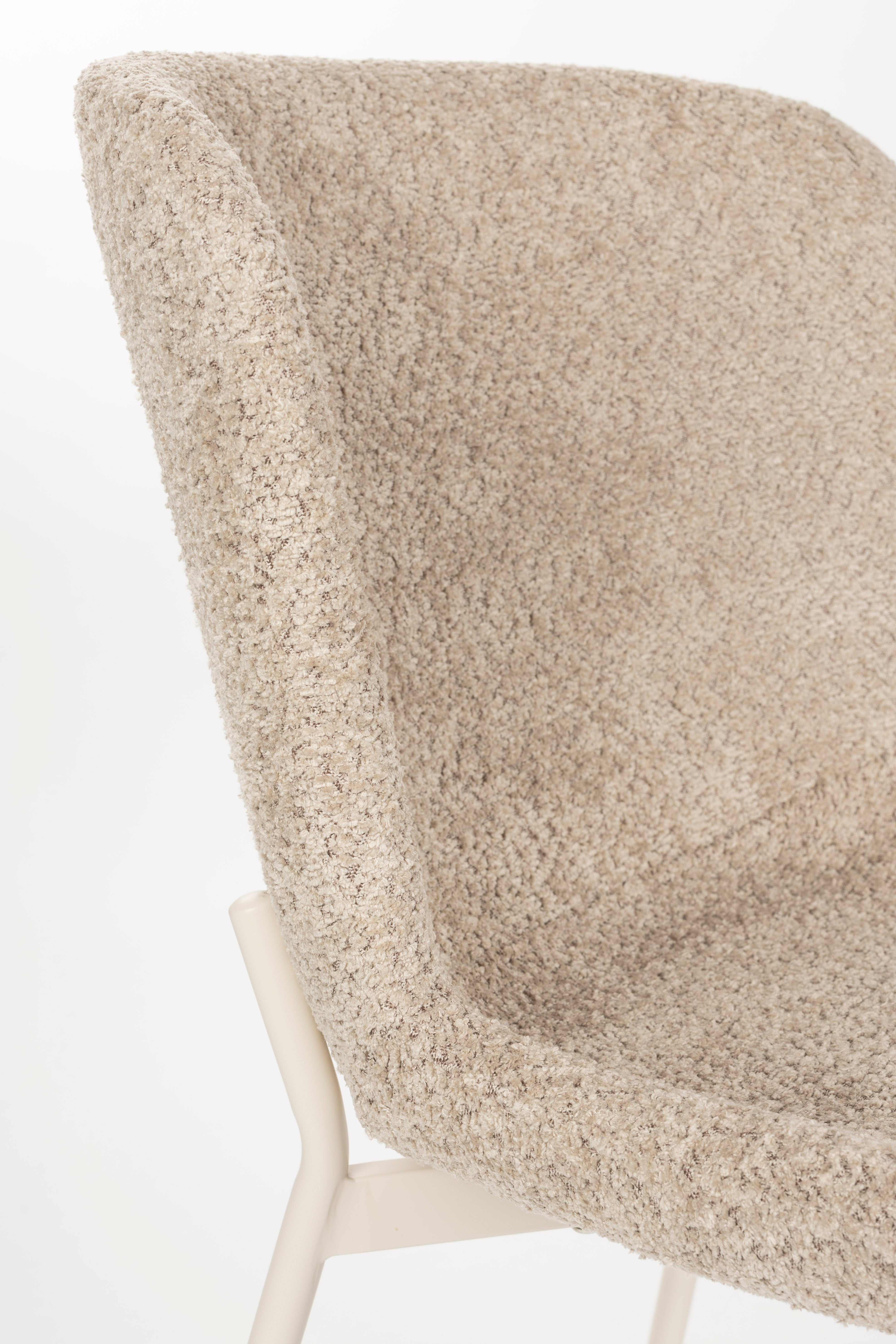 MARION Chair in Light Brown with Beige Base