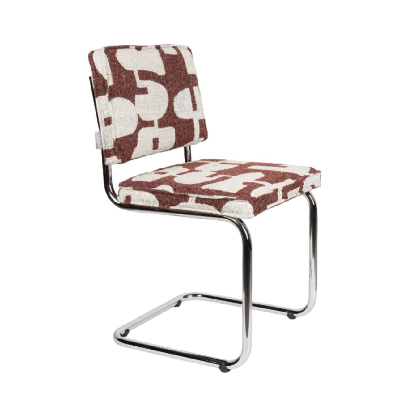 RIDGE DECO SYMBOLS Chair in Burgundy with White
