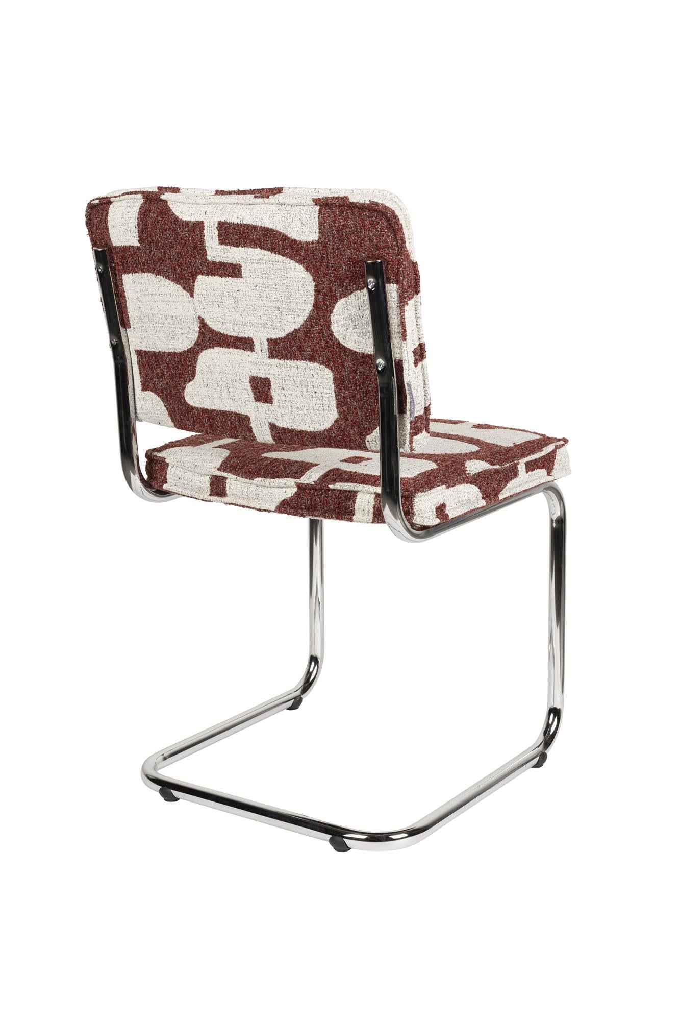 RIDGE DECO SYMBOLS Chair in Burgundy with White