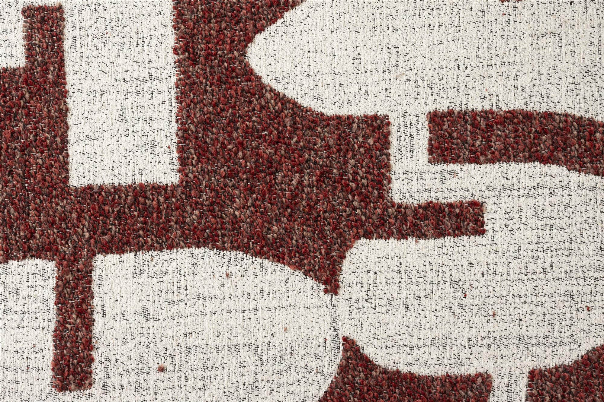 RIDGE DECO SYMBOLS Chair in Burgundy with White