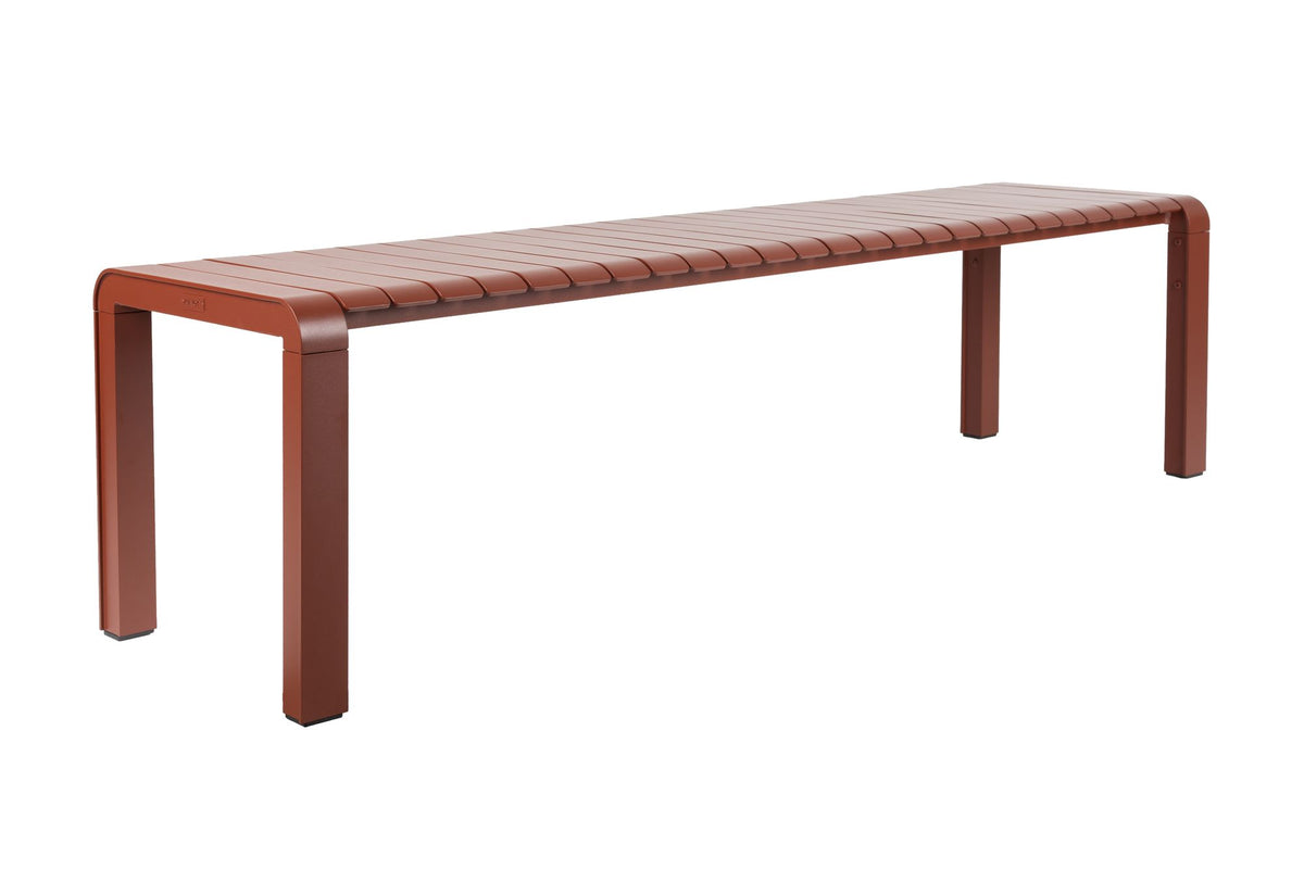 Ławka ogrodowa VONDEL czerwony – 175 x 45 cm