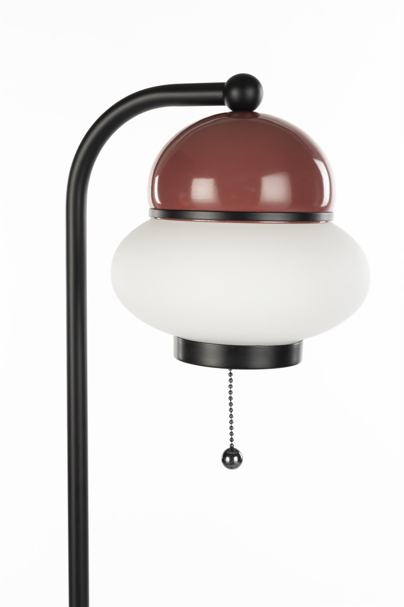 Bodenlampe BUMBLE in Bordeaux mit schwarzem Finish
