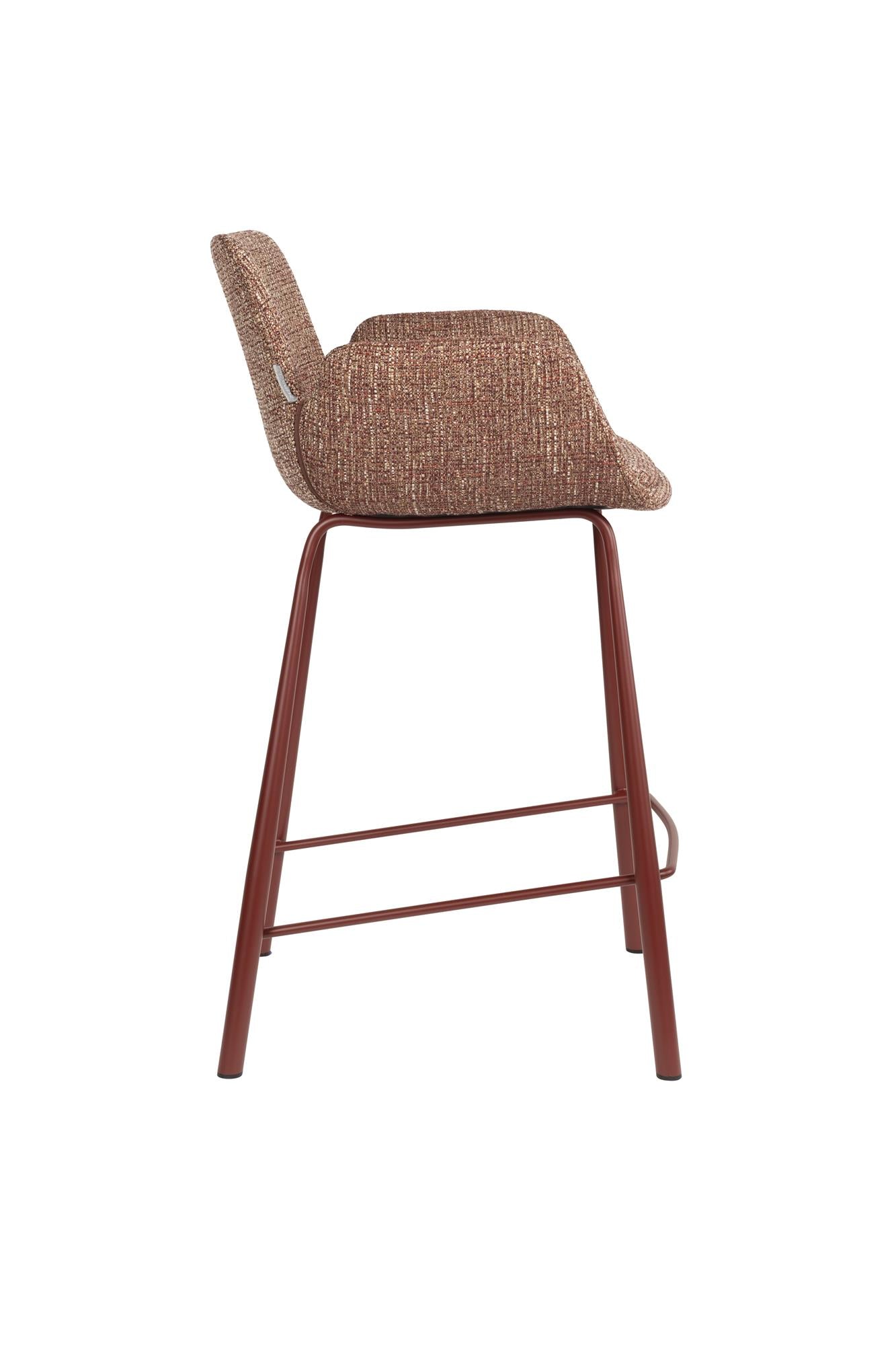 Barhocker BRIT, ziegelroter Melange