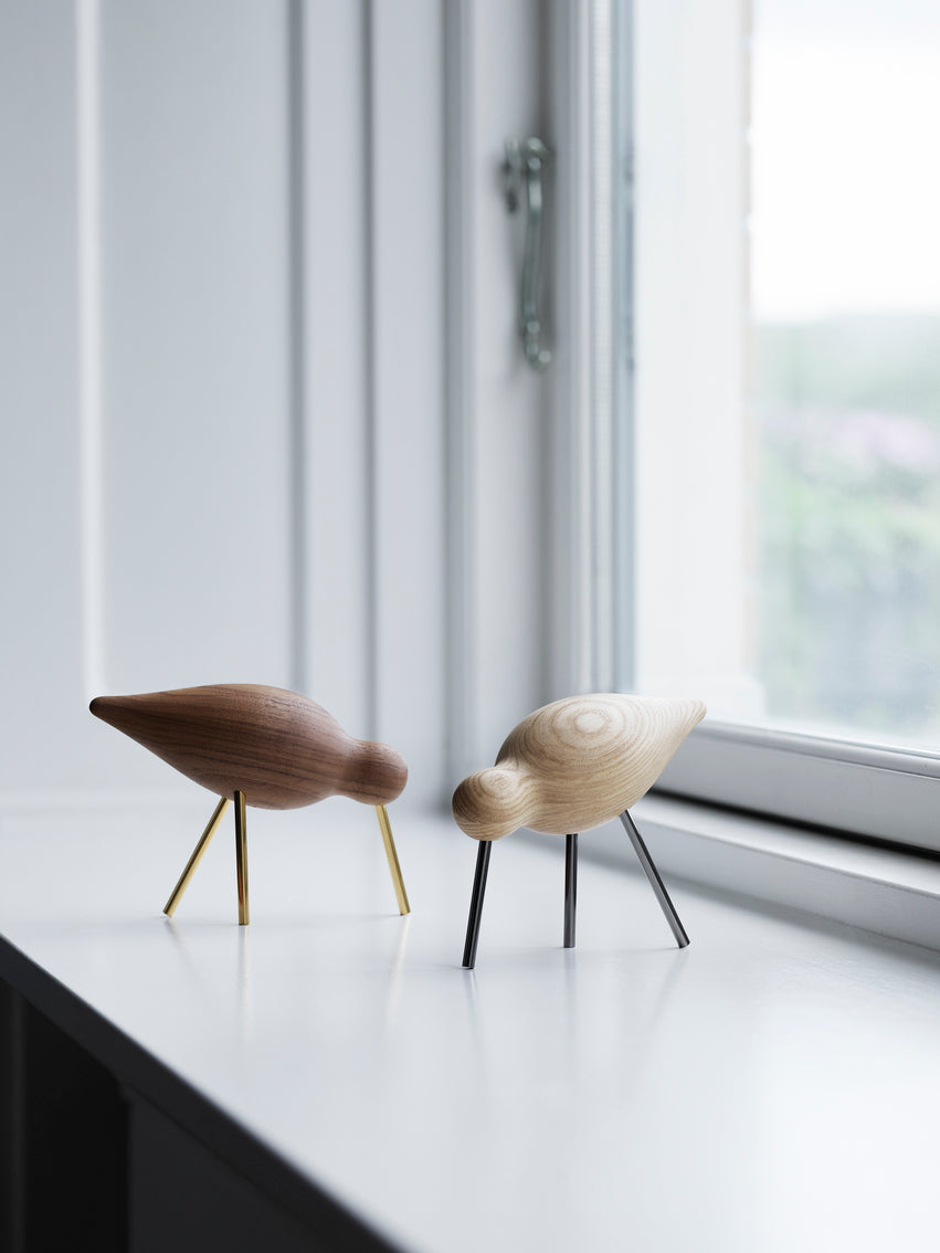 Figurine Shorebird nut wood