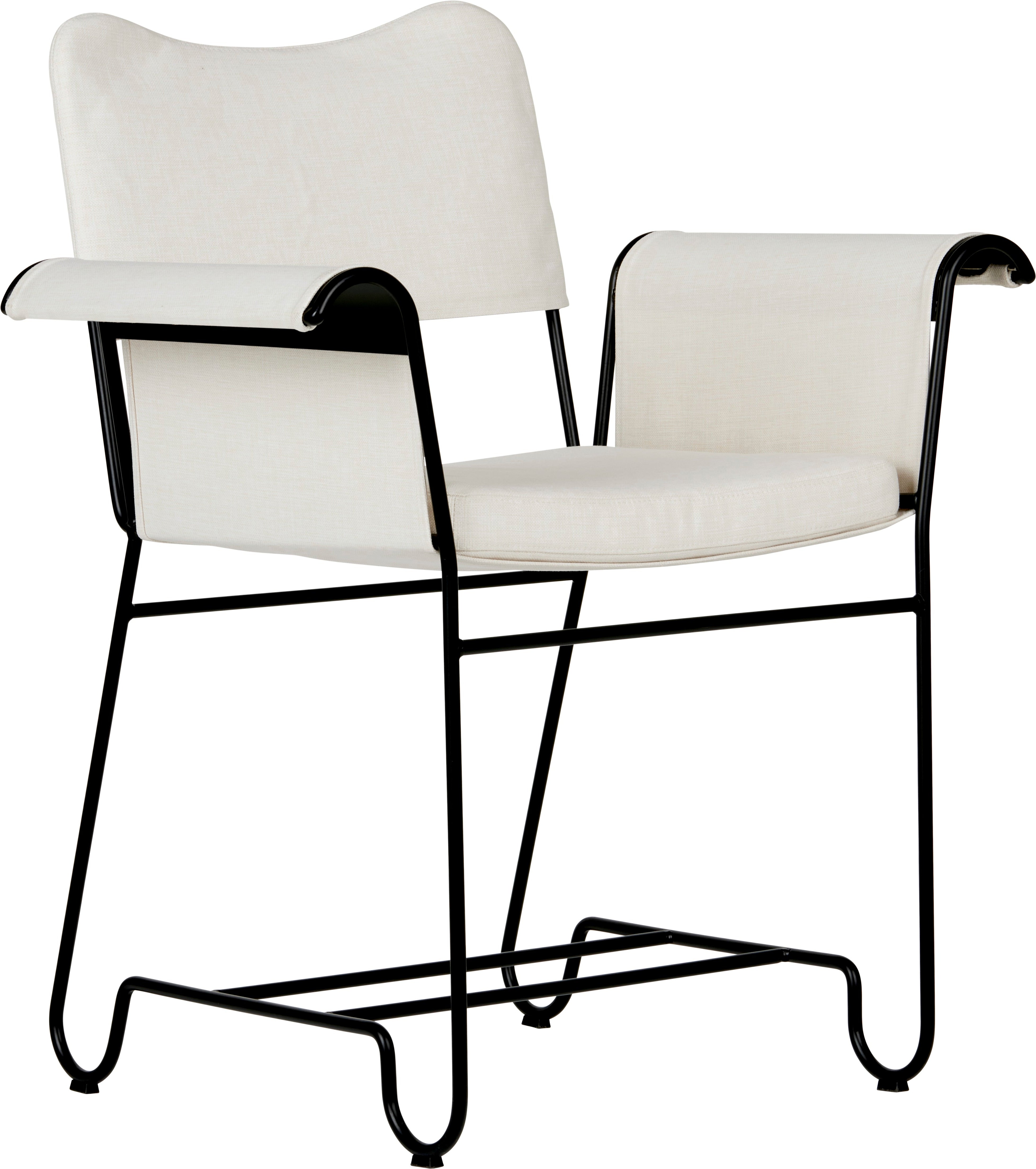 TROPIQUE Cream Garden Chair with Black Steel Base