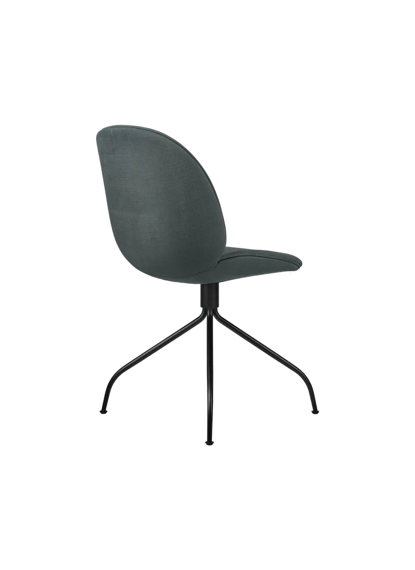 Upholstered BEETLE swivel chair with a black base