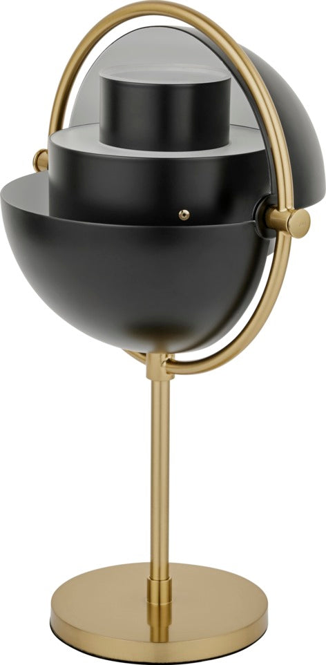 MULTI-LITE portable lamp black with brass base