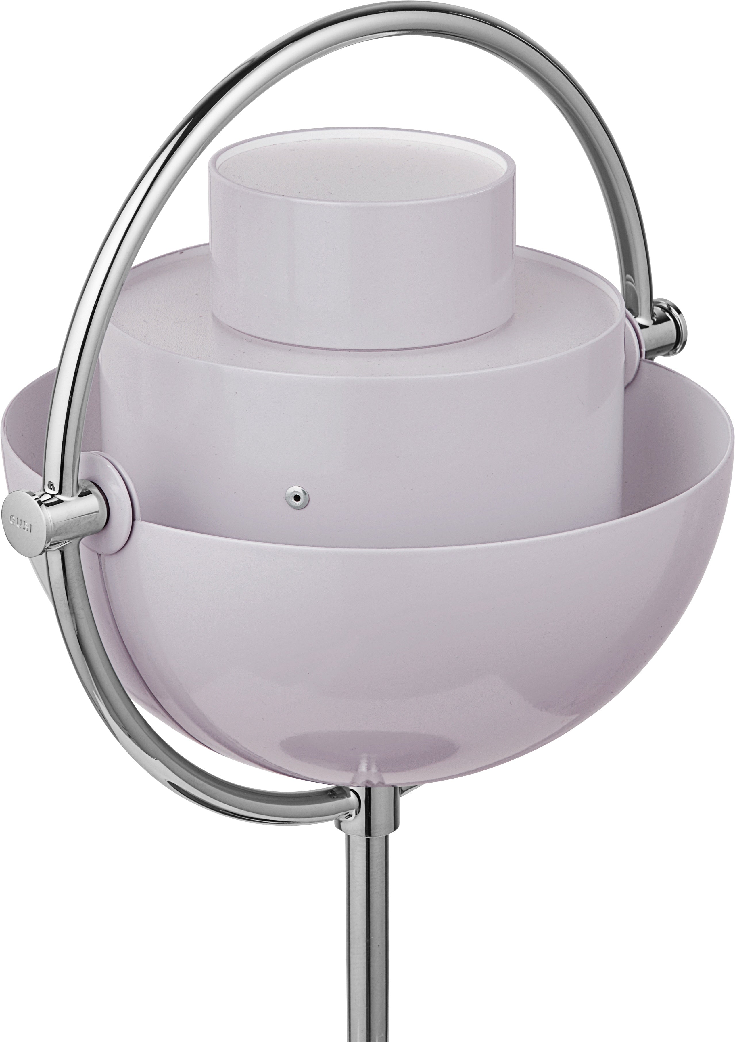 MULTI-LITE portable lamp in lilac with a chrome base
