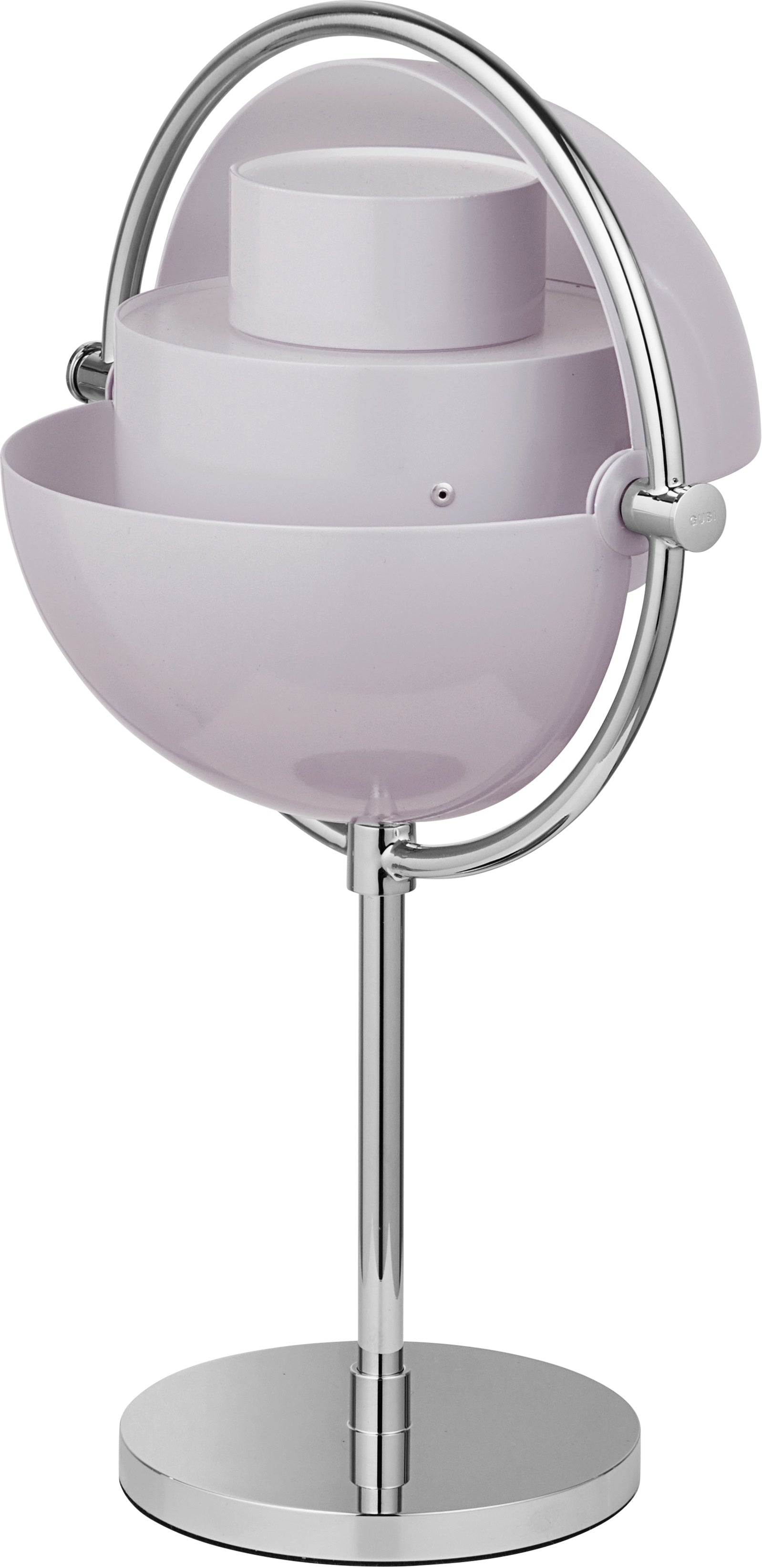 MULTI-LITE portable lamp in lilac with a chrome base